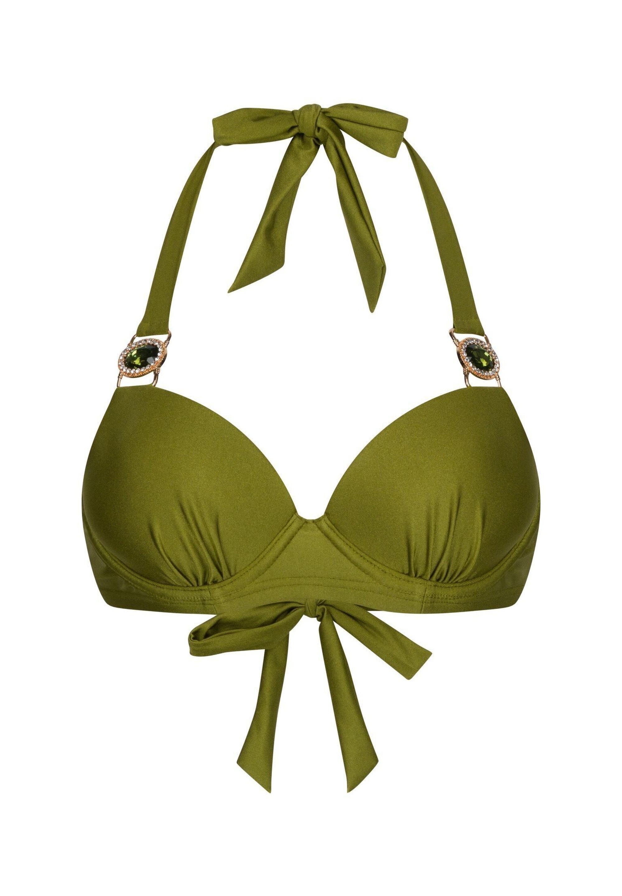 Moda Minx Triangel-Bikini-Top »Amour«, (1 St.), mit stilvollem Steinbesatz und Push Up-Effekt