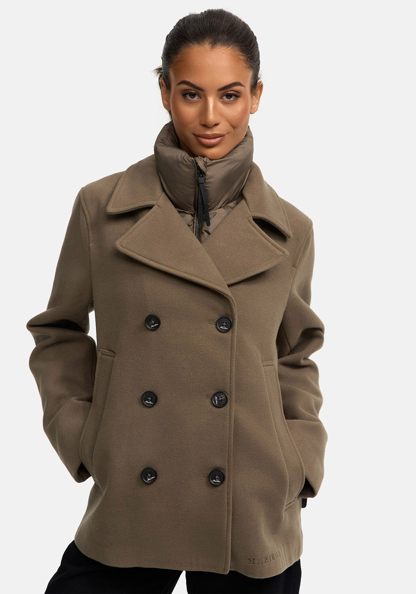 Marikoo Winterjacke »Aylaraa«, Elegante Designer Winterjacke