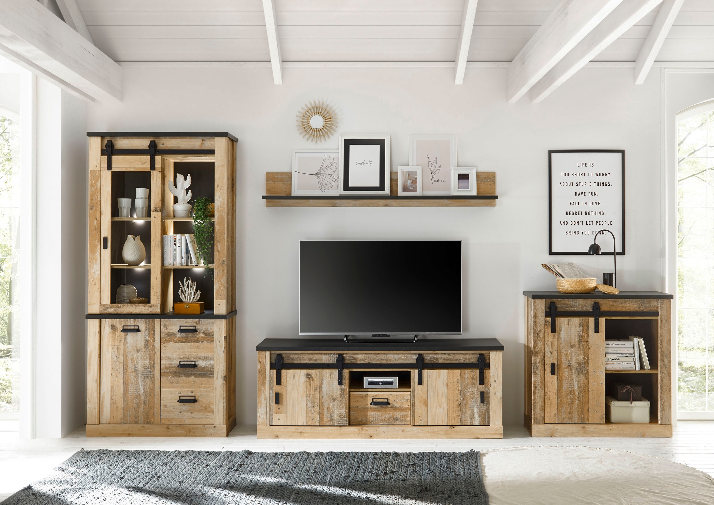 Home affaire Wohnwand "SHERWOOD" 4 Stk. tlg. günstig online kaufen