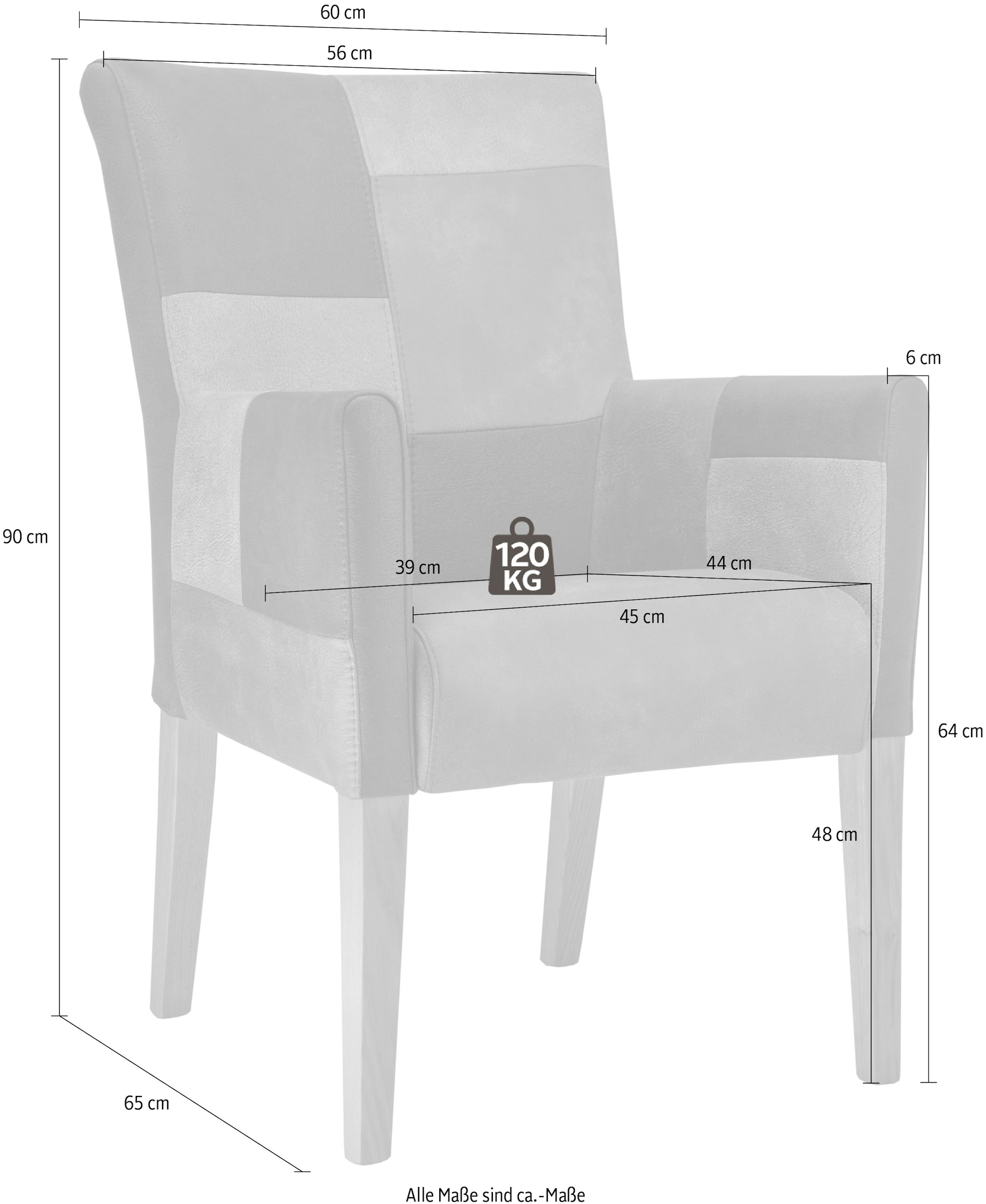 Home affaire Armlehnstuhl »King«, 1 St., Microfaser, Bezug aus Microfaser  kaufen | BAUR | 4-Fuß-Stühle