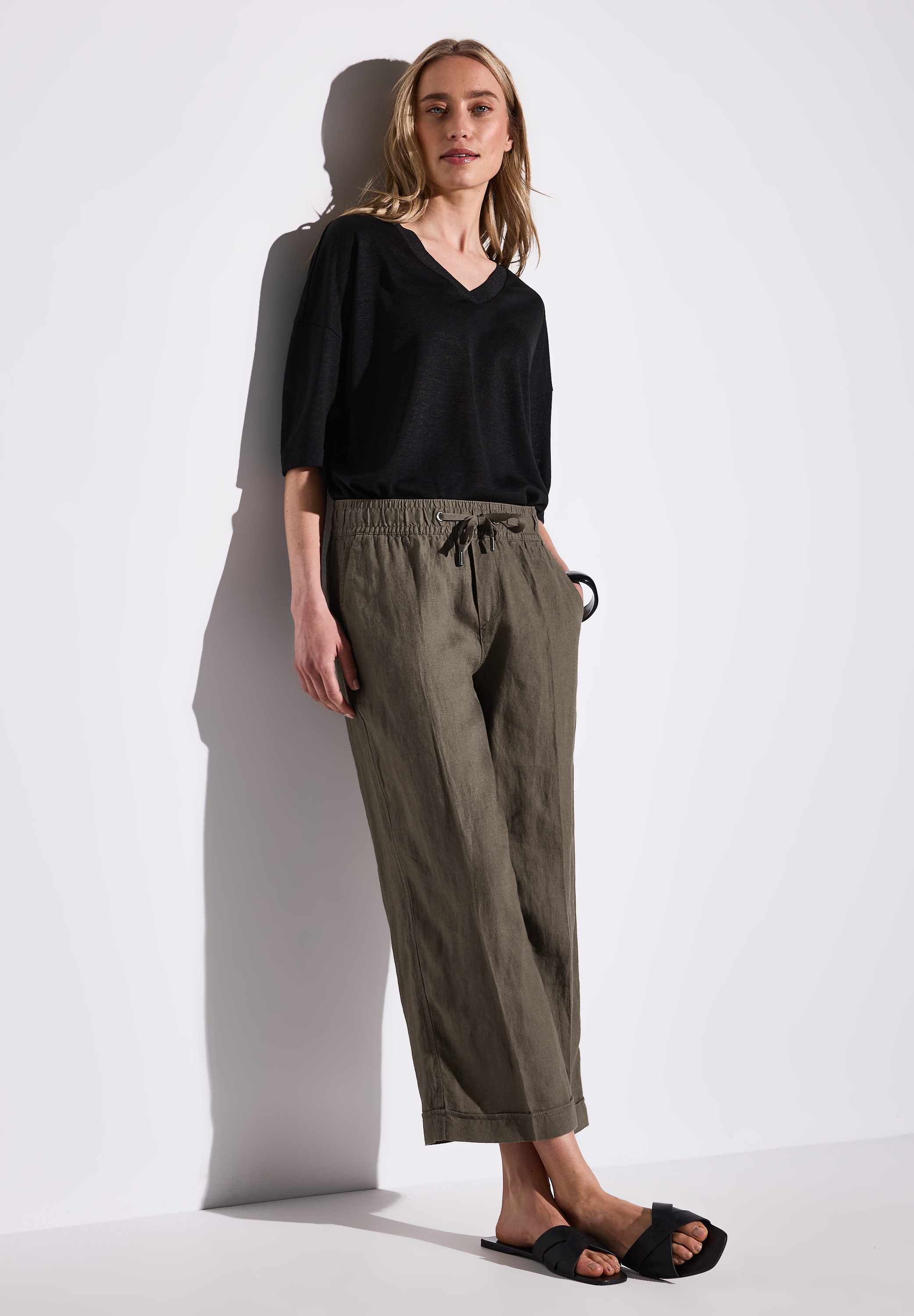 STREET ONE Culotte »Styel EMEE«, mit elastischem Bund mit Tunnelzug