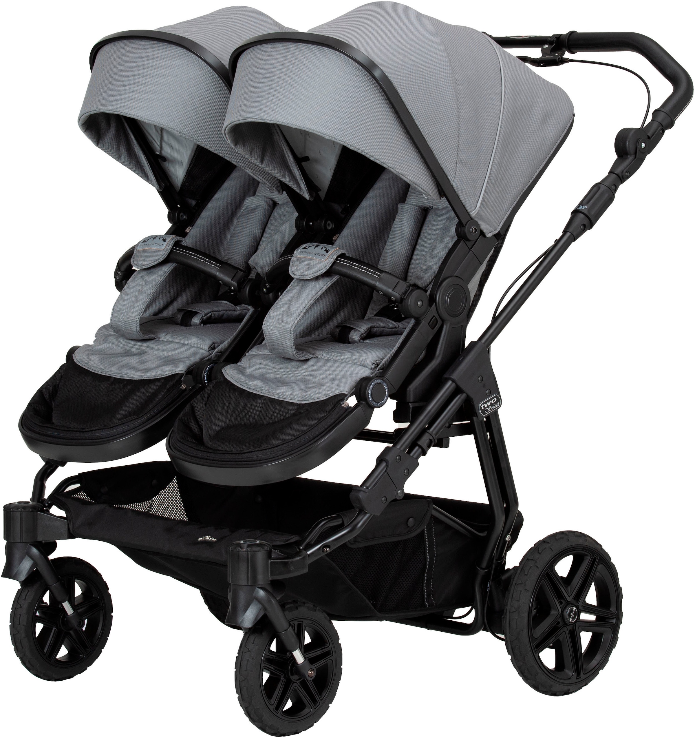 Hartan Zwillingswagen »Two Select Outdoor«, inkluisve Handbremse; Luftkammerräder; Made in Germany