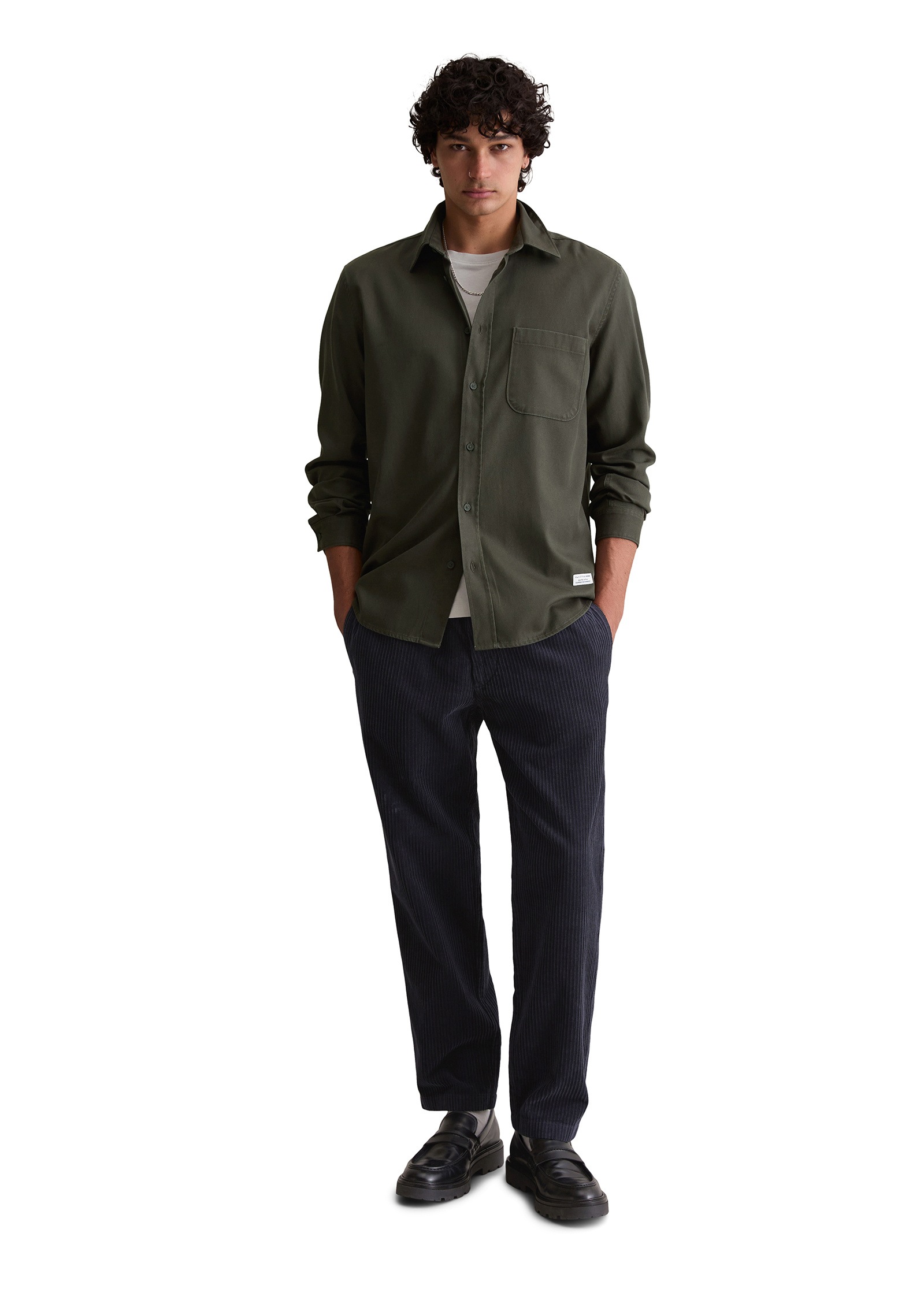 Marc O'Polo DENIM Langarmhemd »aus Lyocell-Baumwoll-Twill«