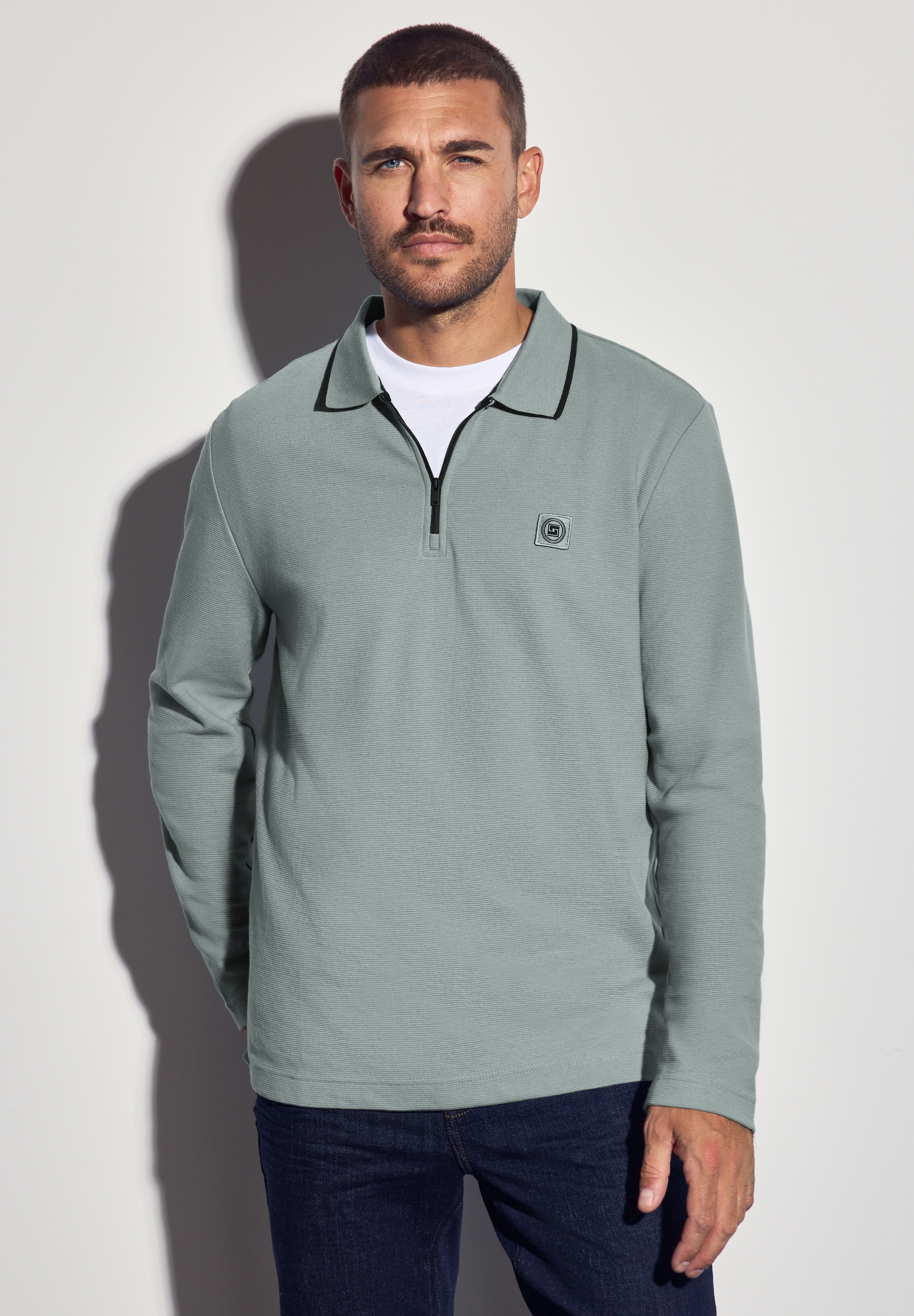 STREET ONE MEN Poloshirt, im soften Baumwoll-Mix günstig online kaufen