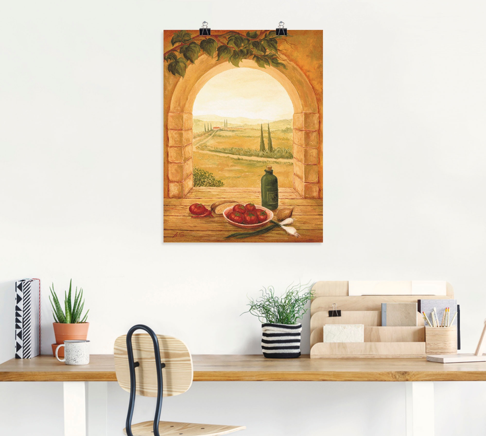 Artland Wandbild »Fensterblick«, Fensterblick, (1 St.), als Leinwandbild, Poster in verschied. Größen