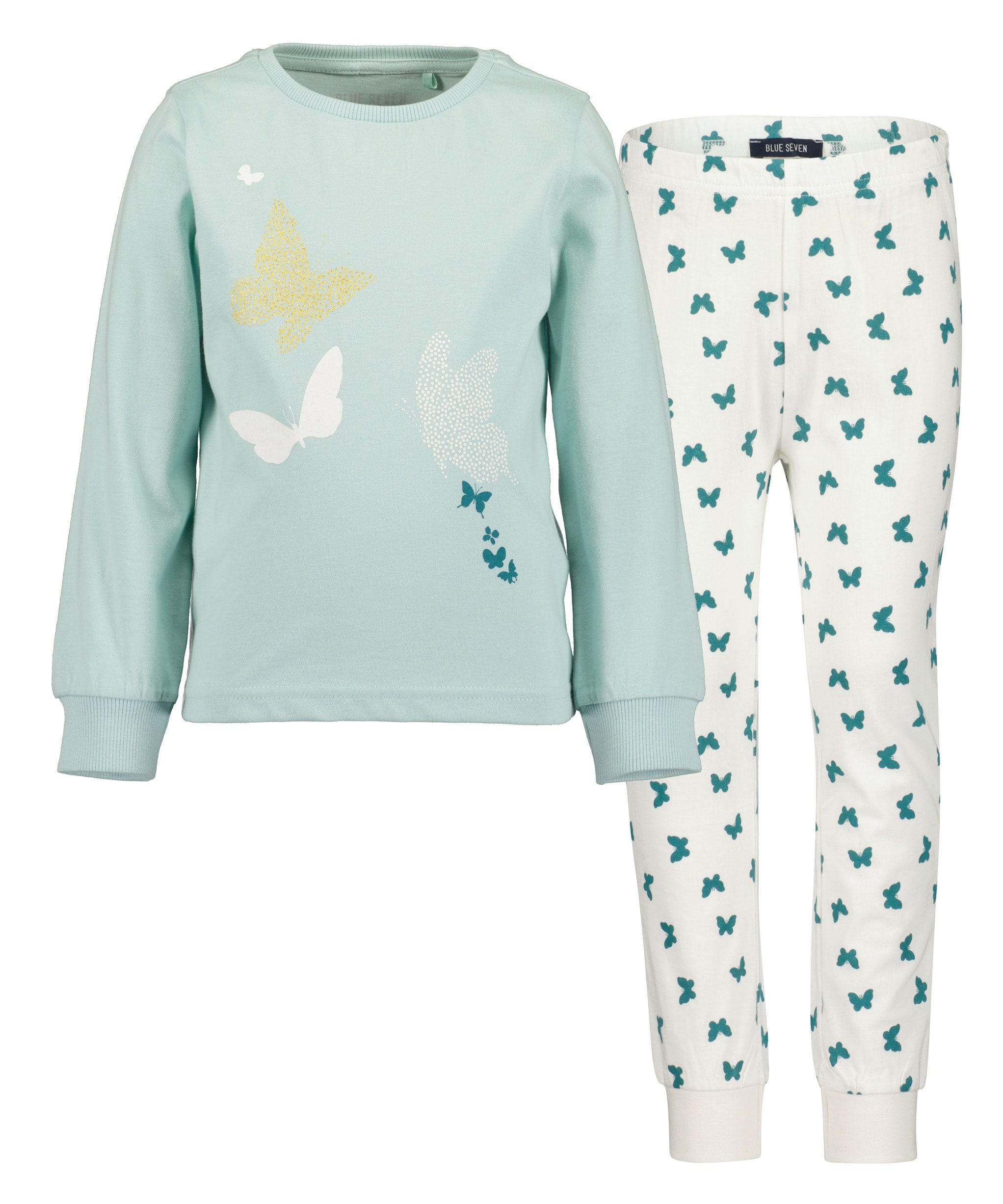 Blue Seven Pyjama Set, 2 tlg. mit tollen Schmetterlingsmotiven