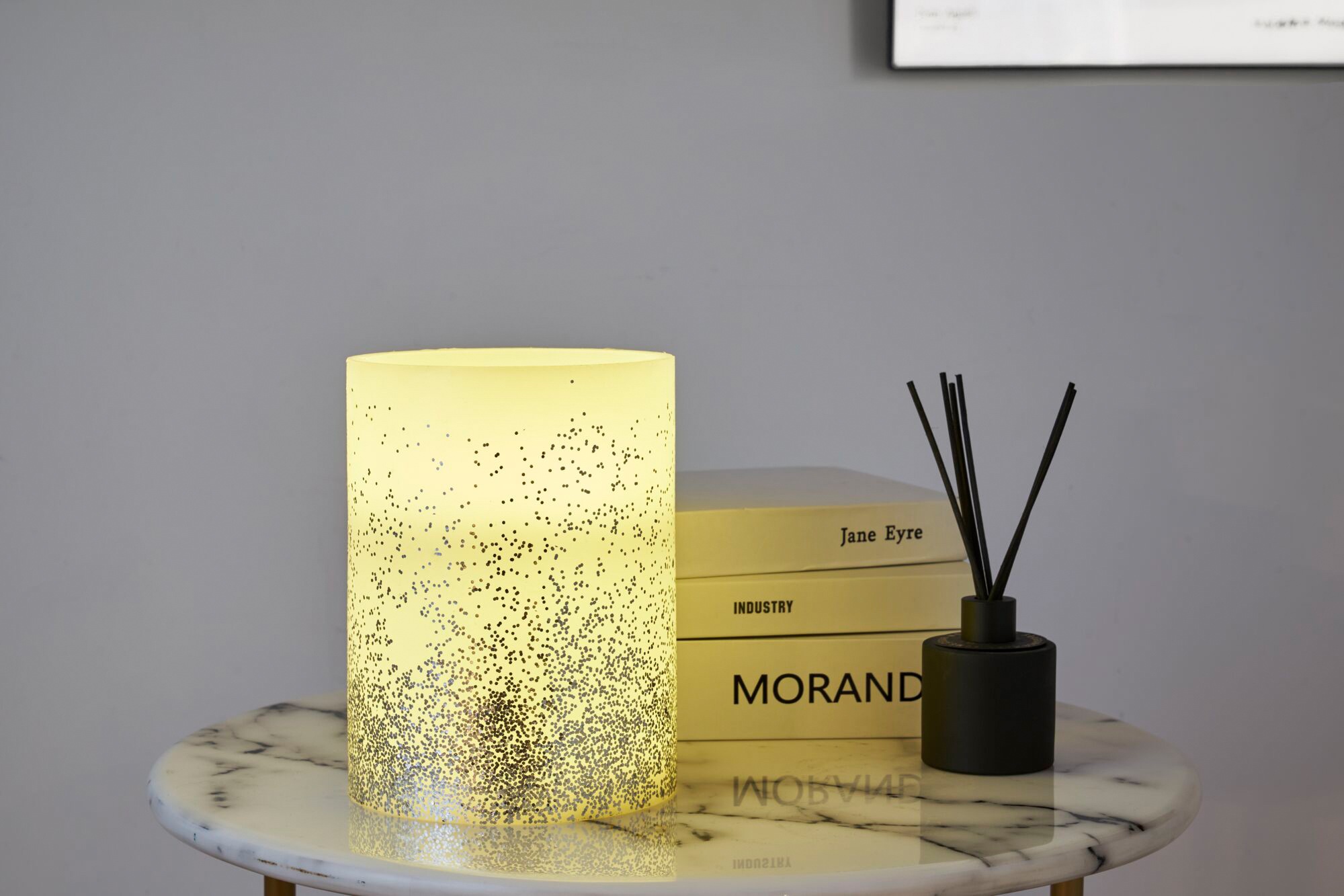 Pauleen LED Dekolicht »LED-Kerze Glitter Wachskerze Einzelartikel Timer Batterie Weiß/Silber«