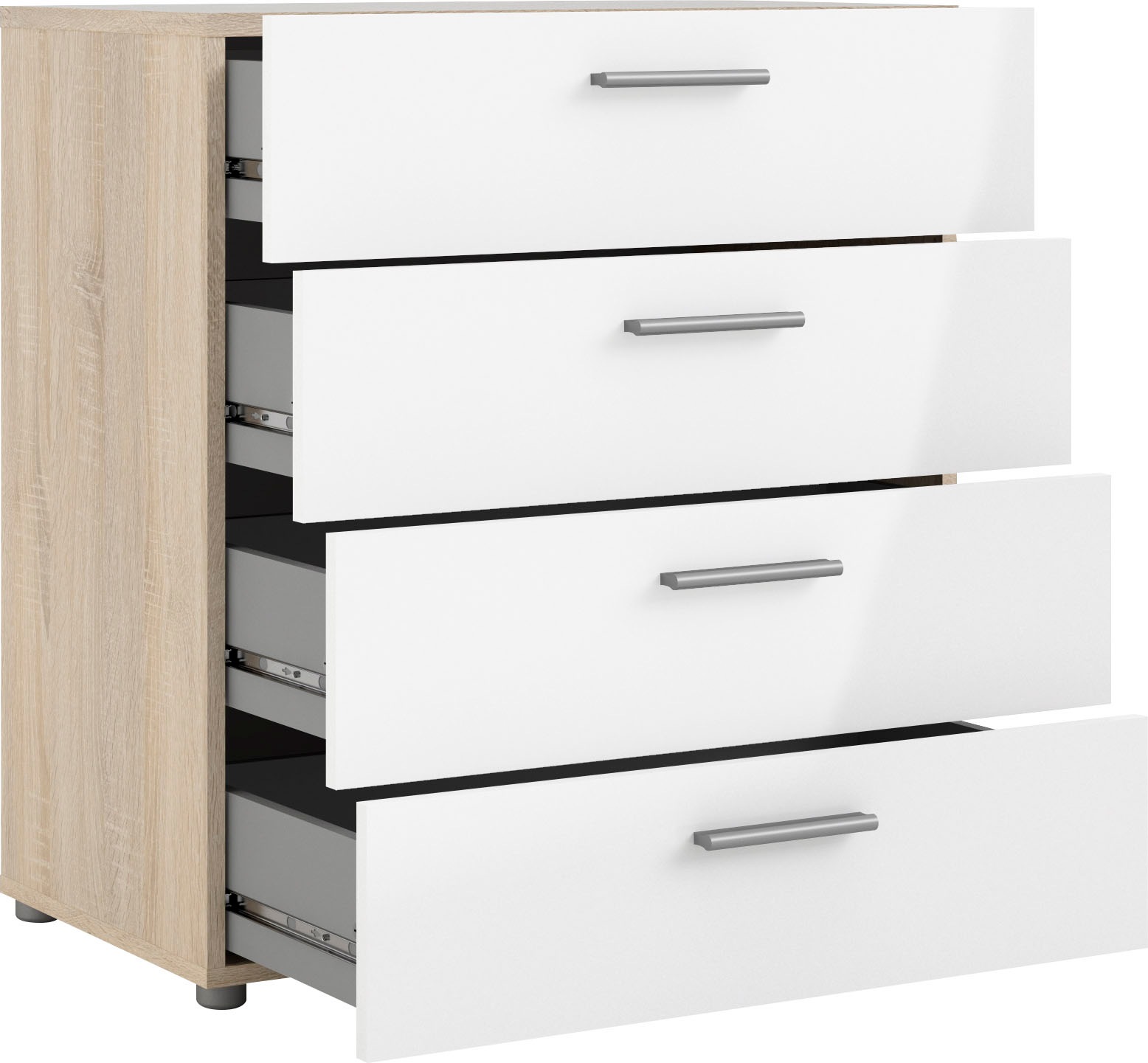 INOSIGN Kommode »Pepe, Aufbewahrung, Schubladenschrank, Stauraum«, Sideboard mit 4 Schubläden, Breite 80 cm, Höhe 68 cm