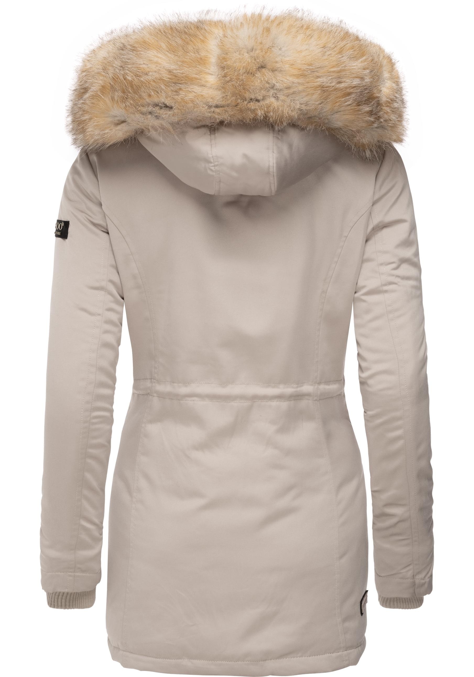 Navahoo Wintermantel »Schneeengel«, hochwertiger Parka mit edlem Fellimitat