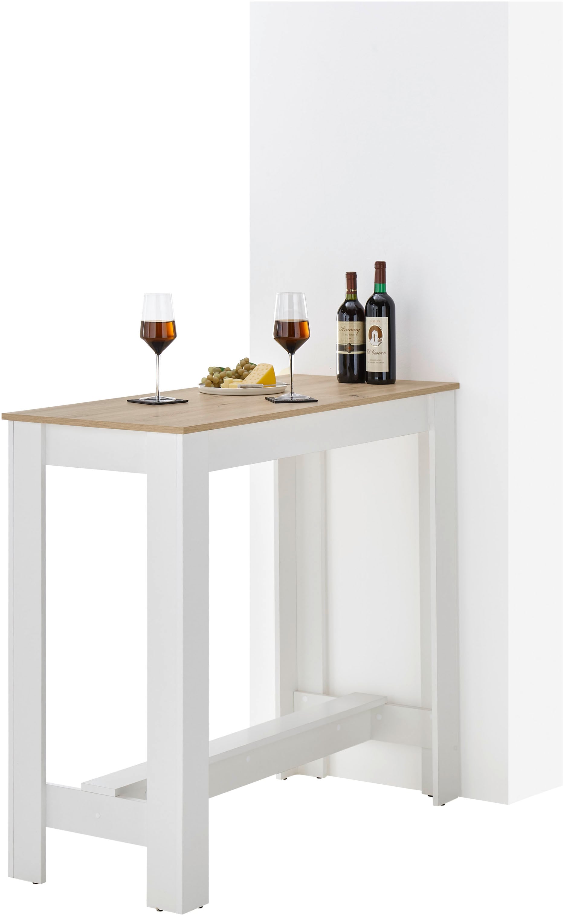 Stolkom Bartisch »Modesto Küchentisch, Bistrotisch, Stehtisch Küche, BxHxT 115x103x50 cm«, Grozügige Fläche, Stabiler Halt, Tischplatte melaminbeschichtet