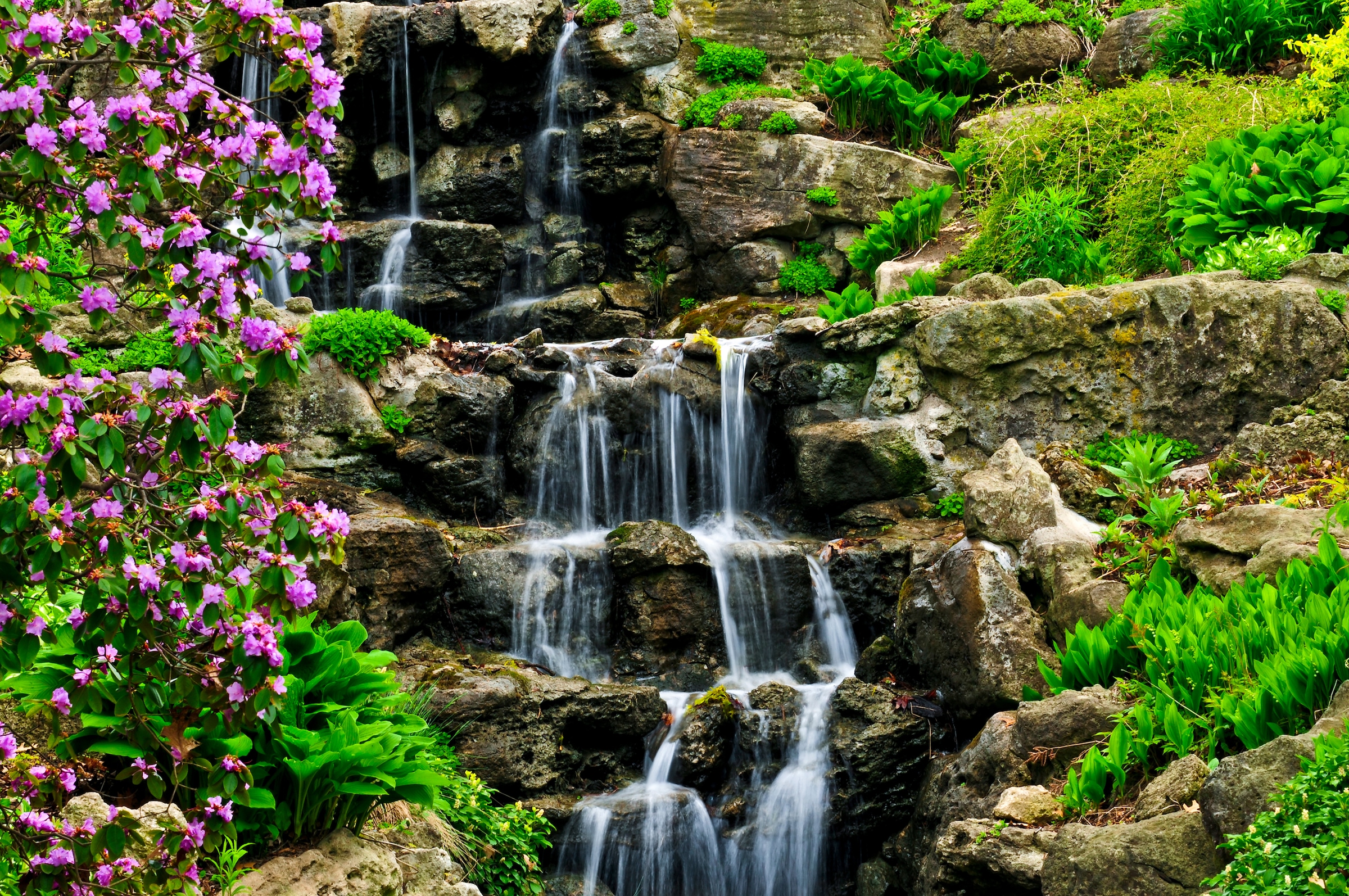 Papermoon Fototapete "Cascading Waterfall" glatt