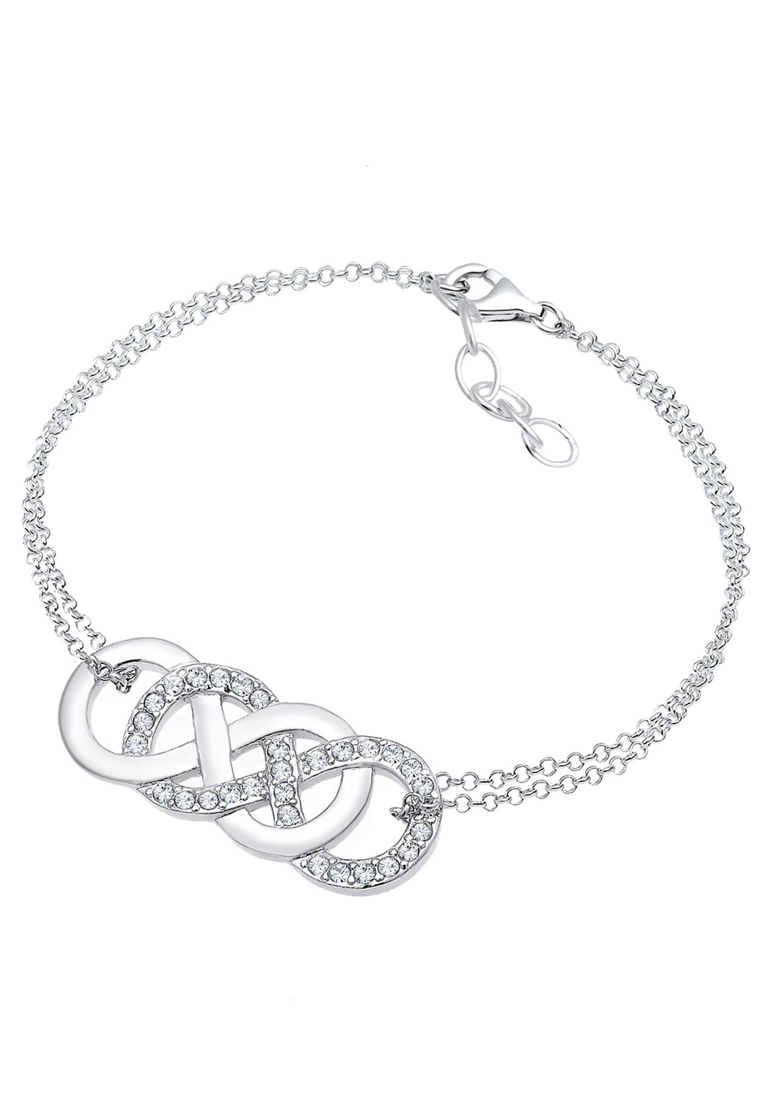 Elli Armband »Infinity Liebe Kristalle 925 Silber«