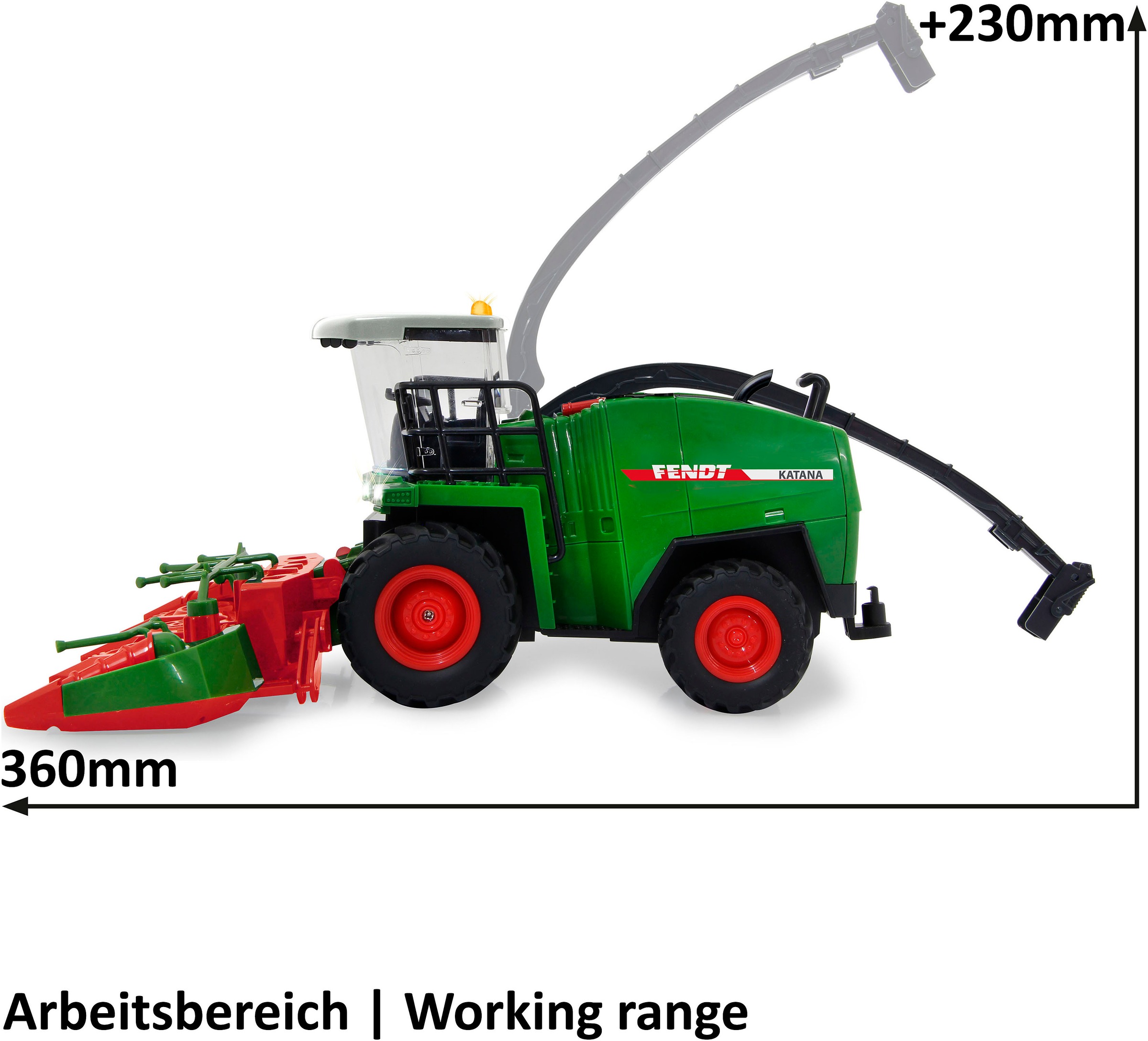 Jamara RC-Traktor »Fendt Katana Feldhäcksler RC 1:24S«, mit LED Licht
