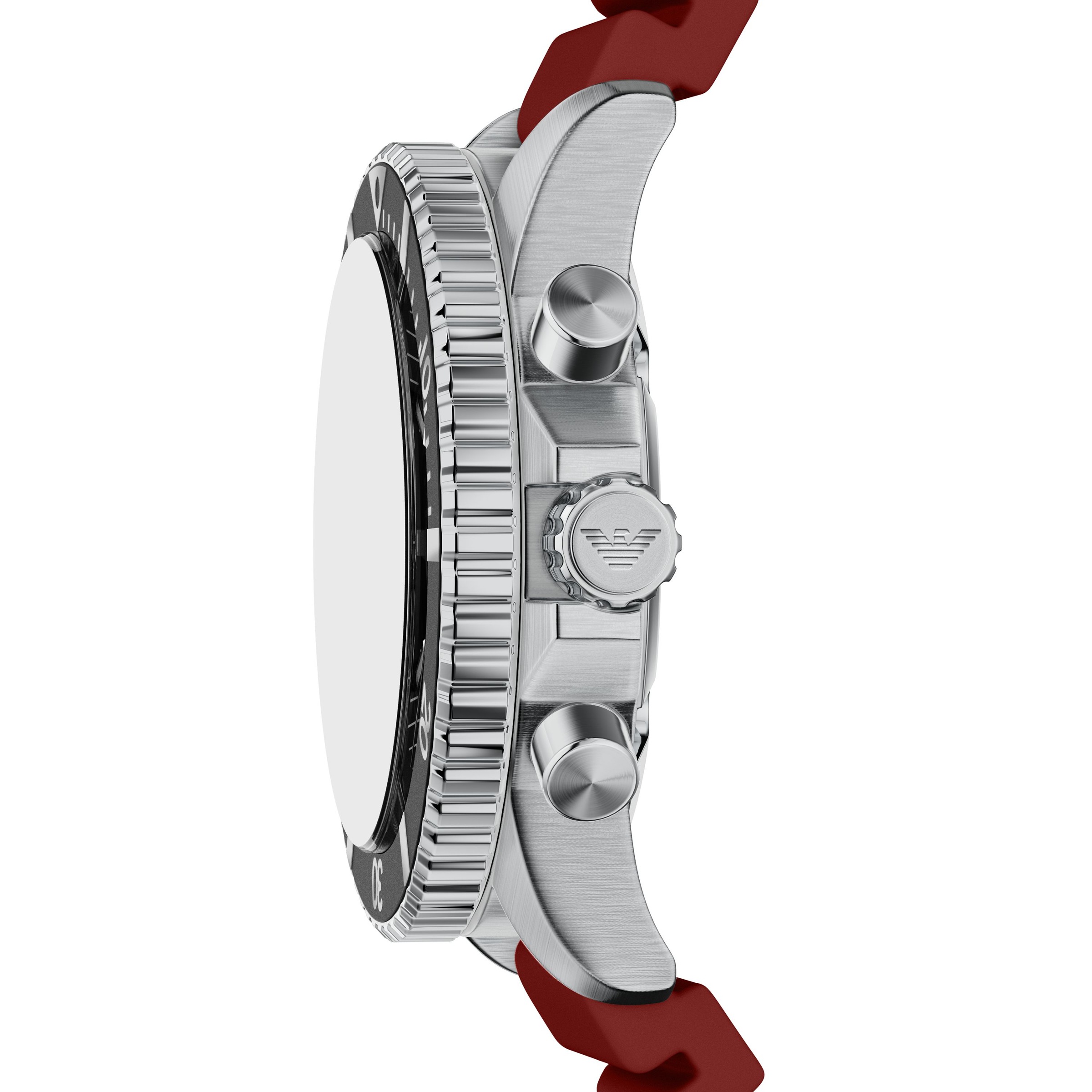 Emporio Armani Chronograph Armbanduhr, Solar, Silikonarmband, Ideal auch als Geschenk, analog