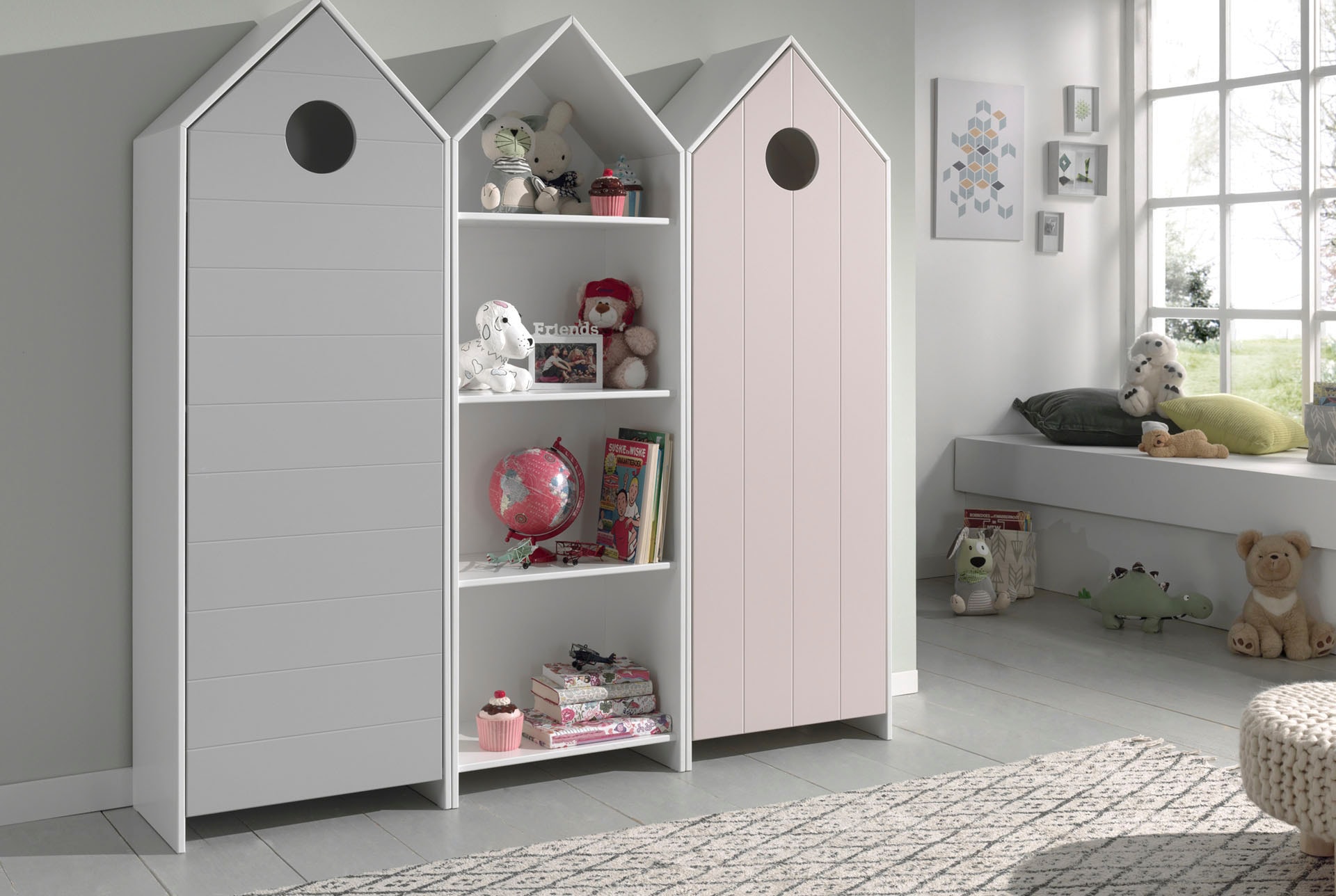 Vipack Drehtürenschrank »Casami, mit Soft-Close, viel Stauraum, TOP modern«, (B/H/T ca. 57,6x171,3x37cm, verschiedene Farben, Strandhaus-Optik), als Kleider-/Wäscheschrank nutzbar, universell einsetzbar
