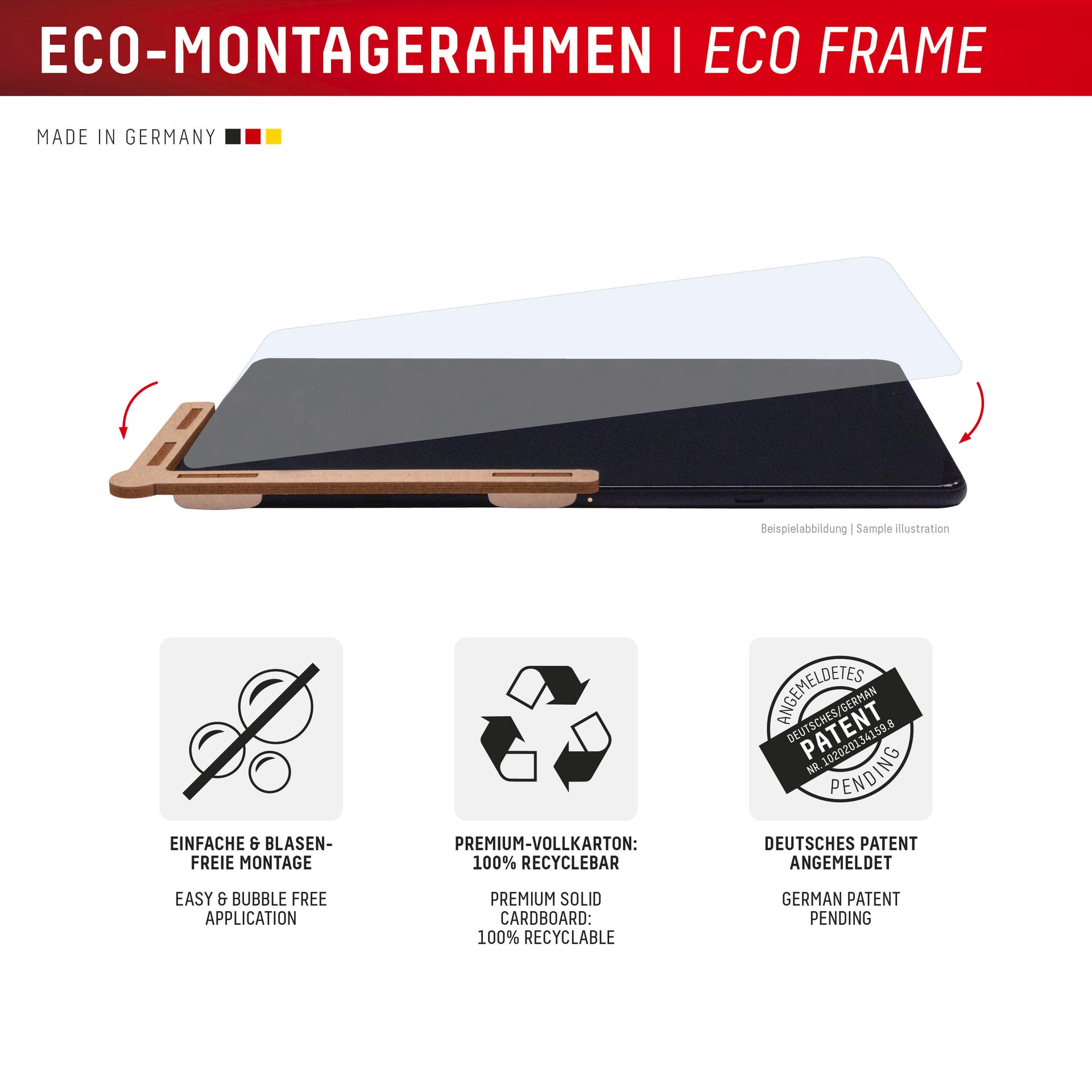 Displex Displayschutzglas »Tablet Glass«, für Samsung Galaxy Tab S10 FE+, Displayschutzfolie, Schutzfolie, Bildschirmschutz, kratz- & stoßfest