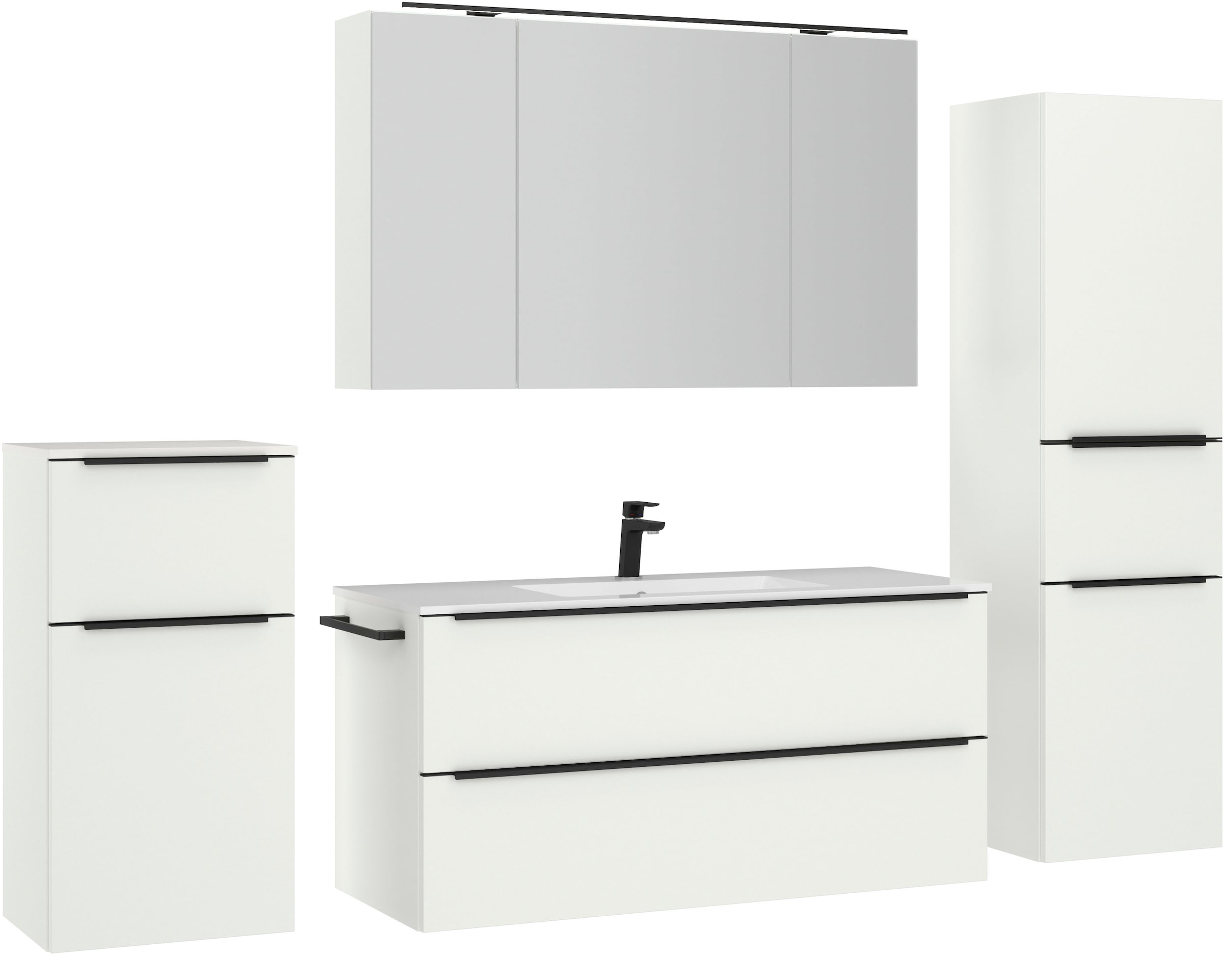 nobilia Badmöbel-Set "Levere" vormontiert, mit Soft-Close, 4 Stk. tlg. günstig online kaufen