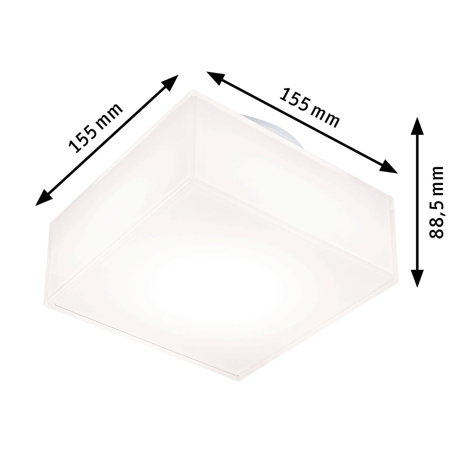 Paulmann LED Deckenleuchte »Selection Bathroom Maro IP44 1x6,8W 155x155mm 3000K Weiß Kunststoff«, 1 flammig