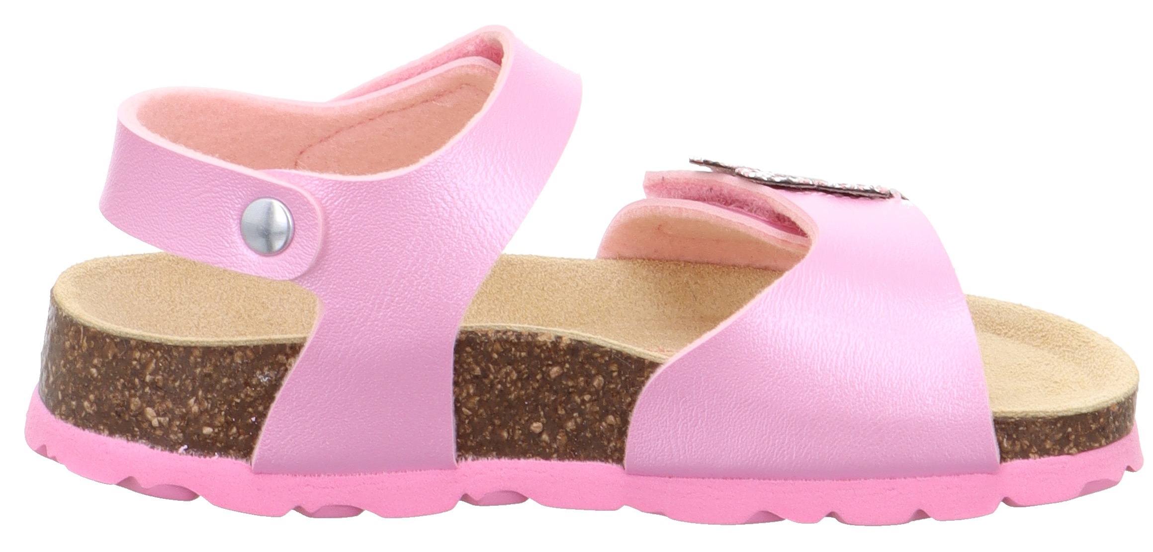 Superfit Sandale »FUSSBETTPANTOFFEL WMS: Mittel«, Sommerschuh, Klettschuh, Sandalette, mit Glitzer