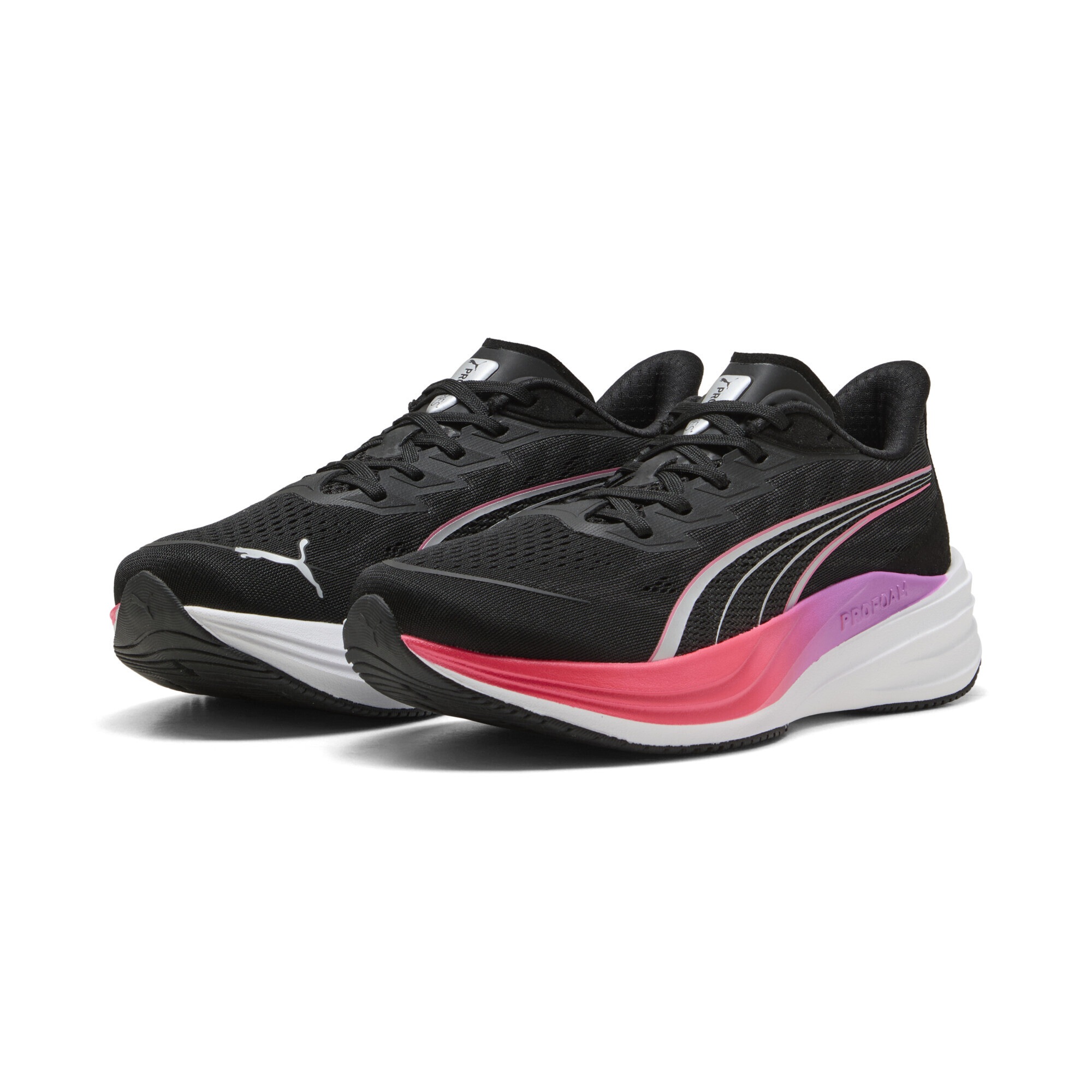 PUMA Trainingsschuh "Darter Pro 2 Laufschuhe Erwachsene", Gr. 42schwarz pure pink electric orchid, Obermaterial: Synthetik, Textil; Futter: Textil;