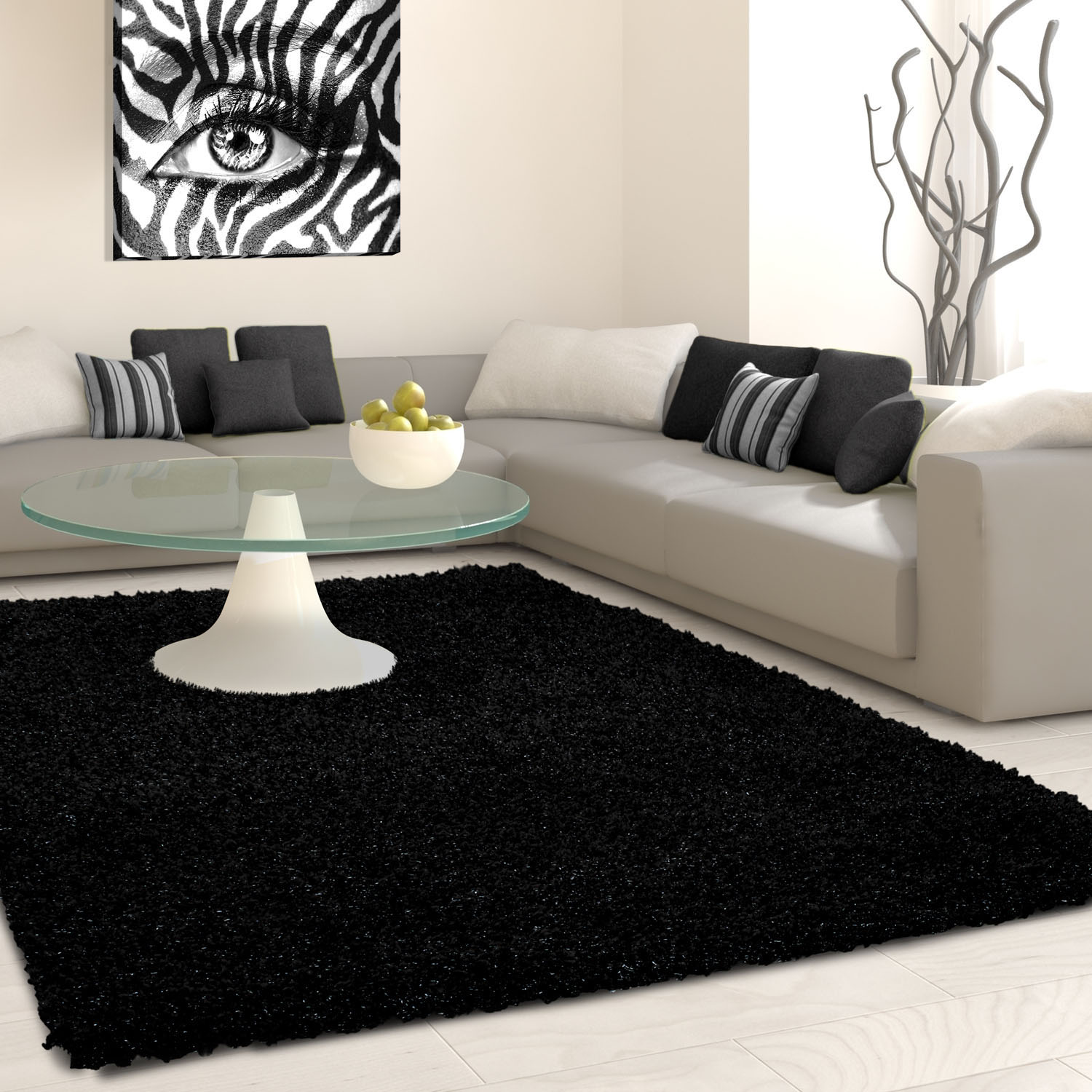 Ayyildiz Teppiche Hochflor-Teppich "Life Shaggy 1500, auch als Läufer und in Rund erhältlich" rechteckig 30 mm Höhe Langflor, uni, große Farb- und Größenauswahl. Wohnzimmer, alle Räume
