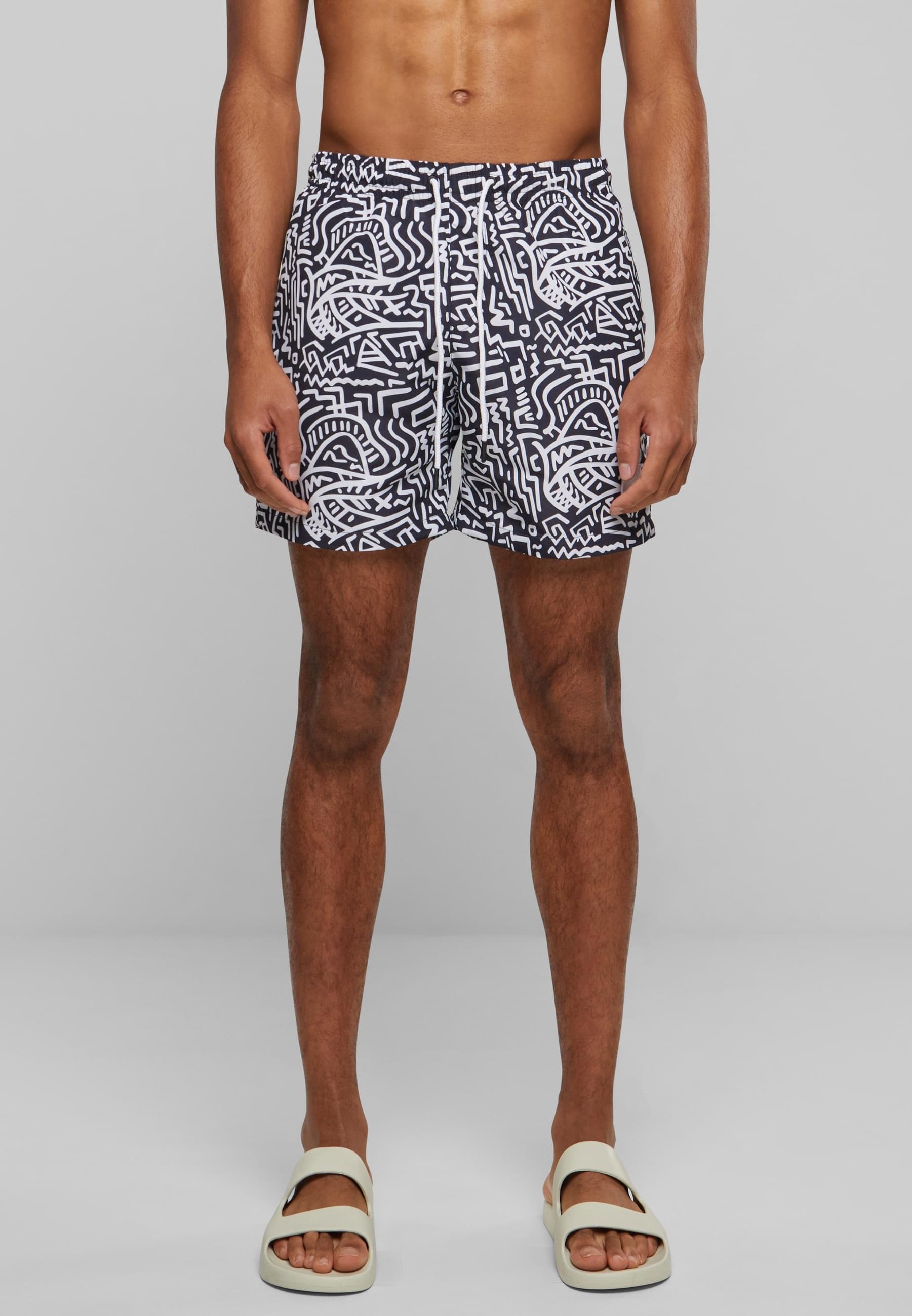URBAN CLASSICS Badeshorts »Urban Classics Herren Pattern Swim Shorts«
