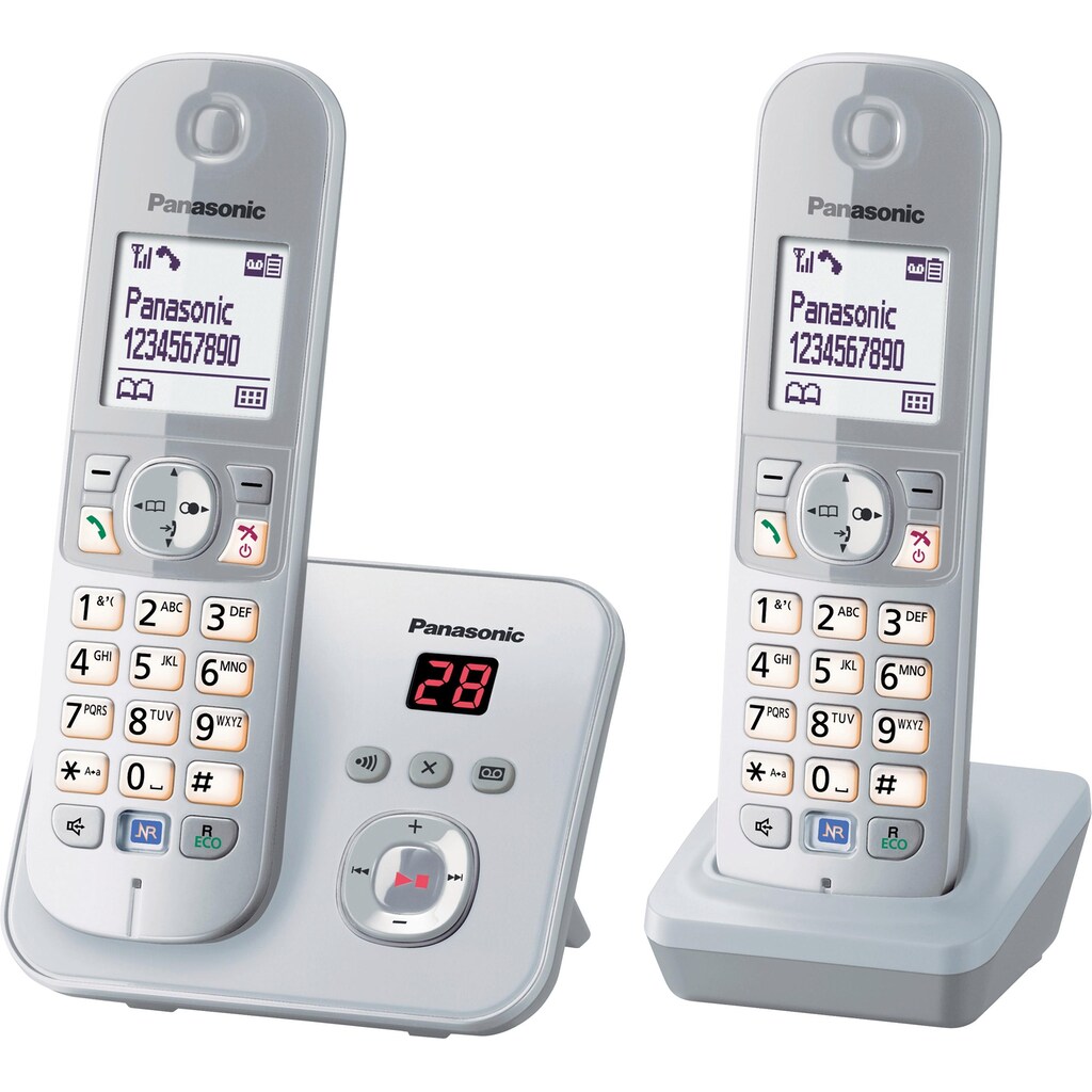 Panasonic Schnurloses DECT-Telefon »KX-TG6822G«, (Mobilteile: 2)