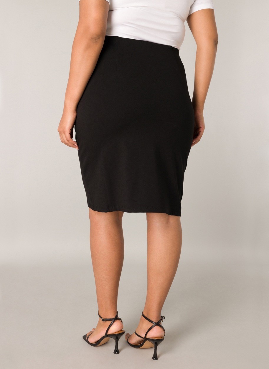 Base Level Curvy Bleistiftrock, kniefrei mit Viskose und Stretch günstig online kaufen