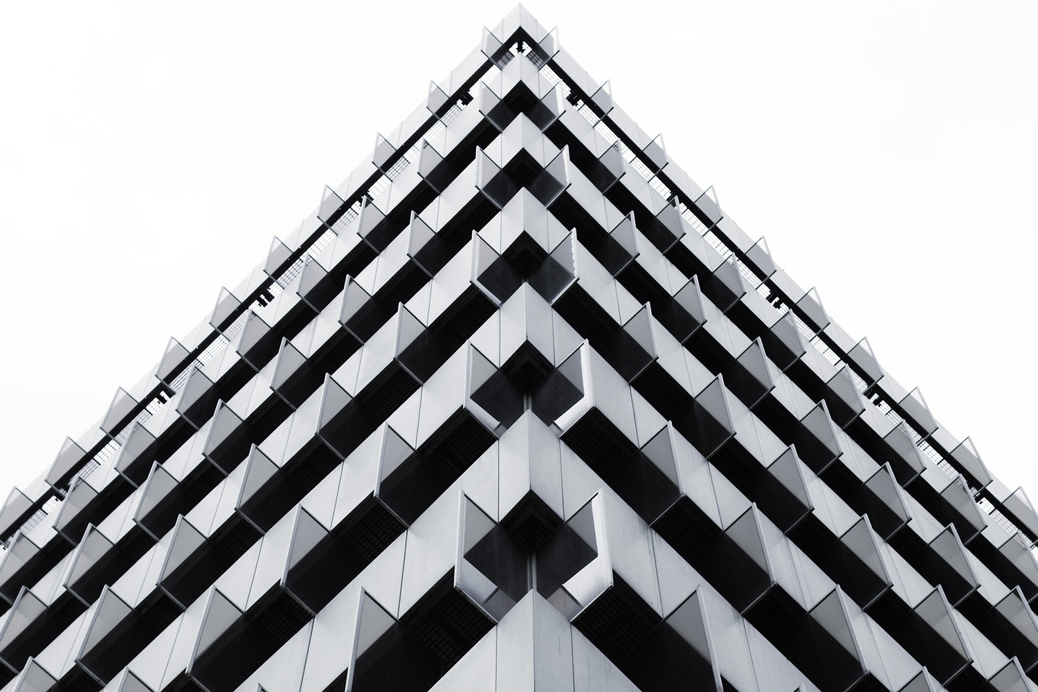 queence XXL-Wandbild »Akustikbild Geometrisch Gebäude« Architektonische Elemente | Formen | Gebäude | Schwarz-Weiß 1 Stk. tlg. Einfache Akustiklösung ohne Baumaßnahme, Schalldämmung, Paneele