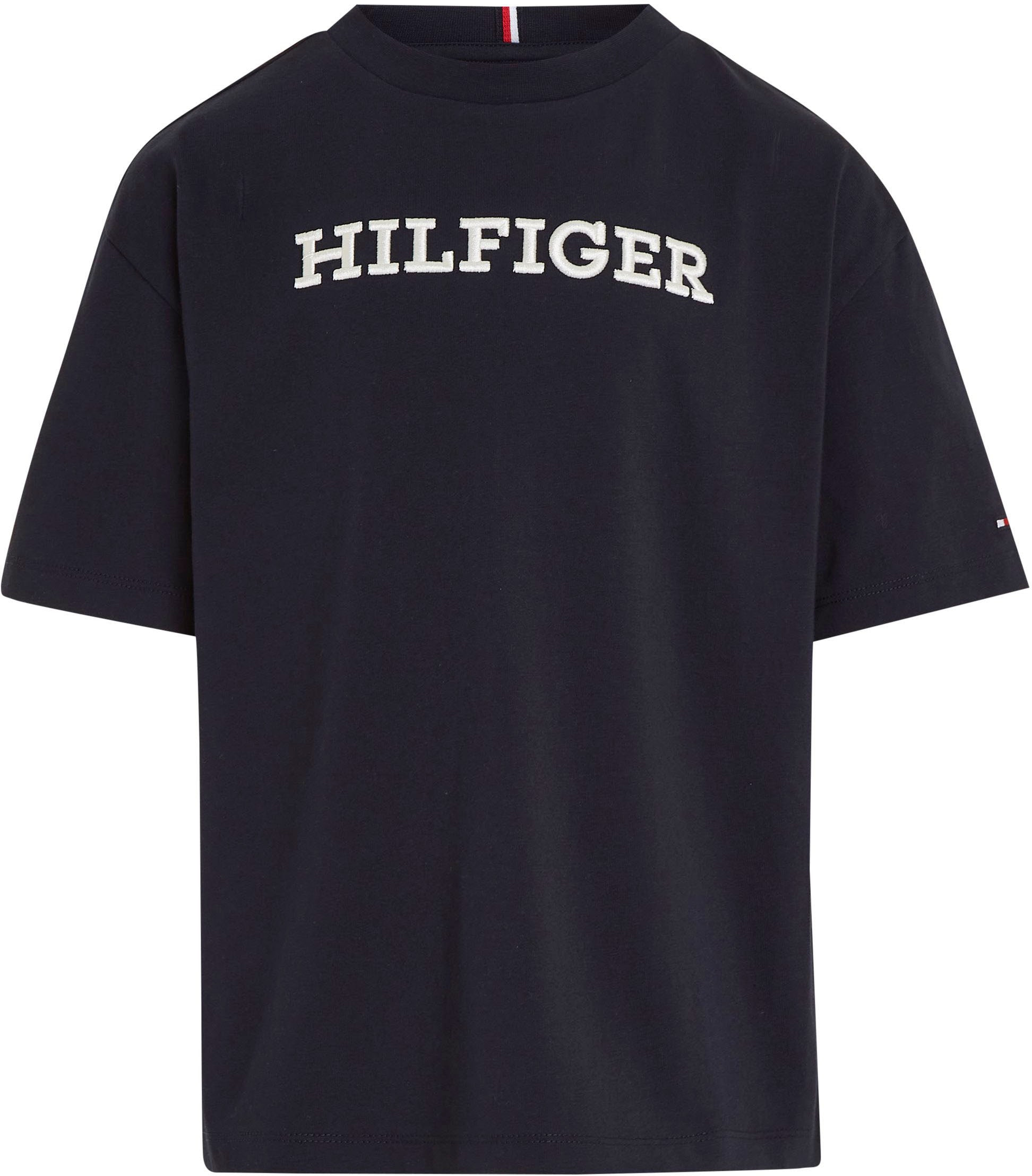 Tommy Hilfiger T-Shirt MONOTYPE mit großer »U bestellen Logo-Stickerei | TEE BAUR S/S«