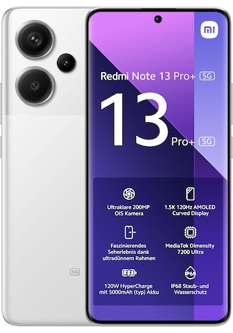 Smartphone »Redmi Note 13 Pro Plus 5G 512Gb«, Moonlight White, 16,94 cm/6,67 Zoll, 512...