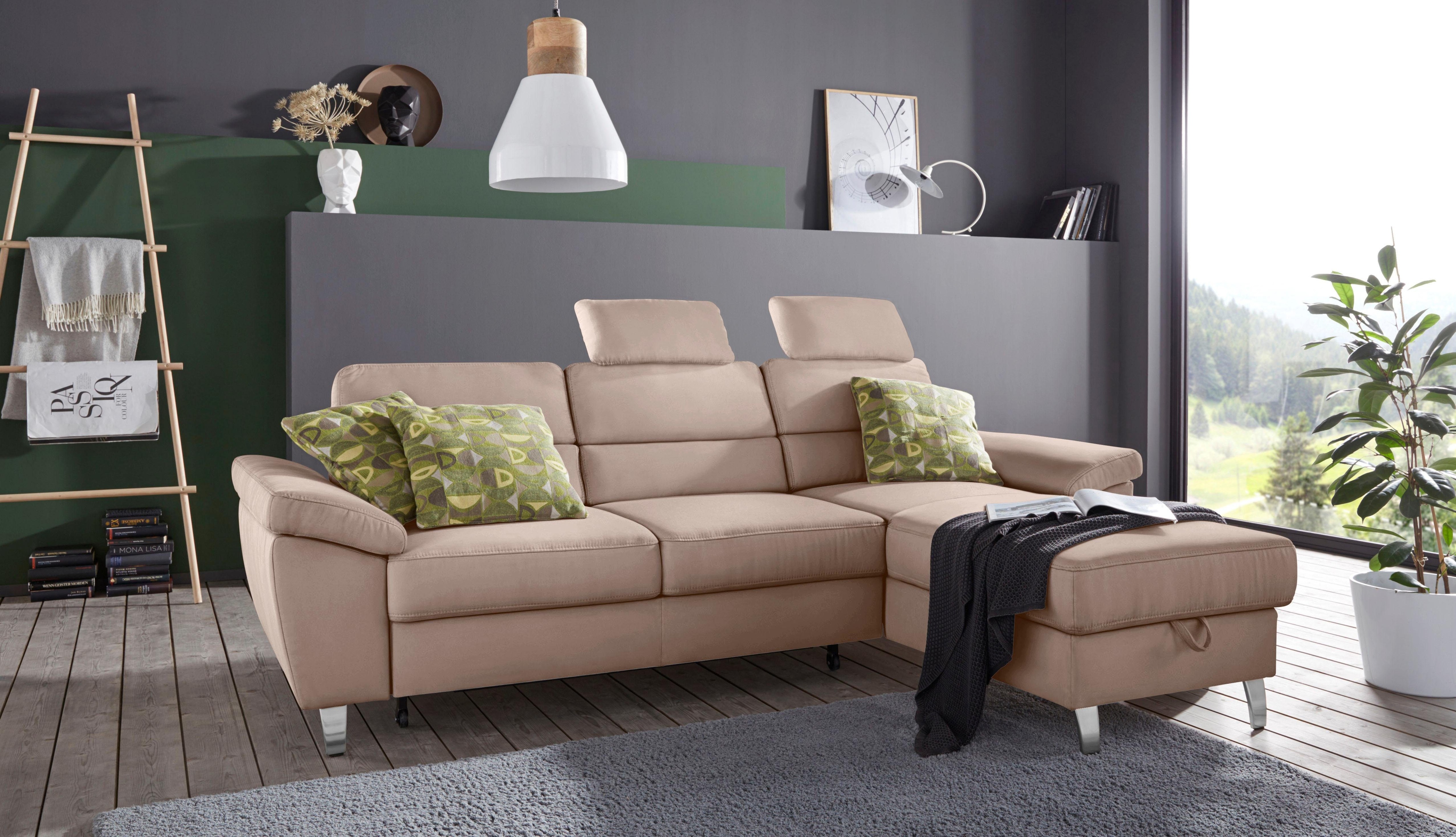 Thumbnail - sit&more Ecksofa "Sorano L-Form", wahlweise mit Bettfunktion und Bettkasten