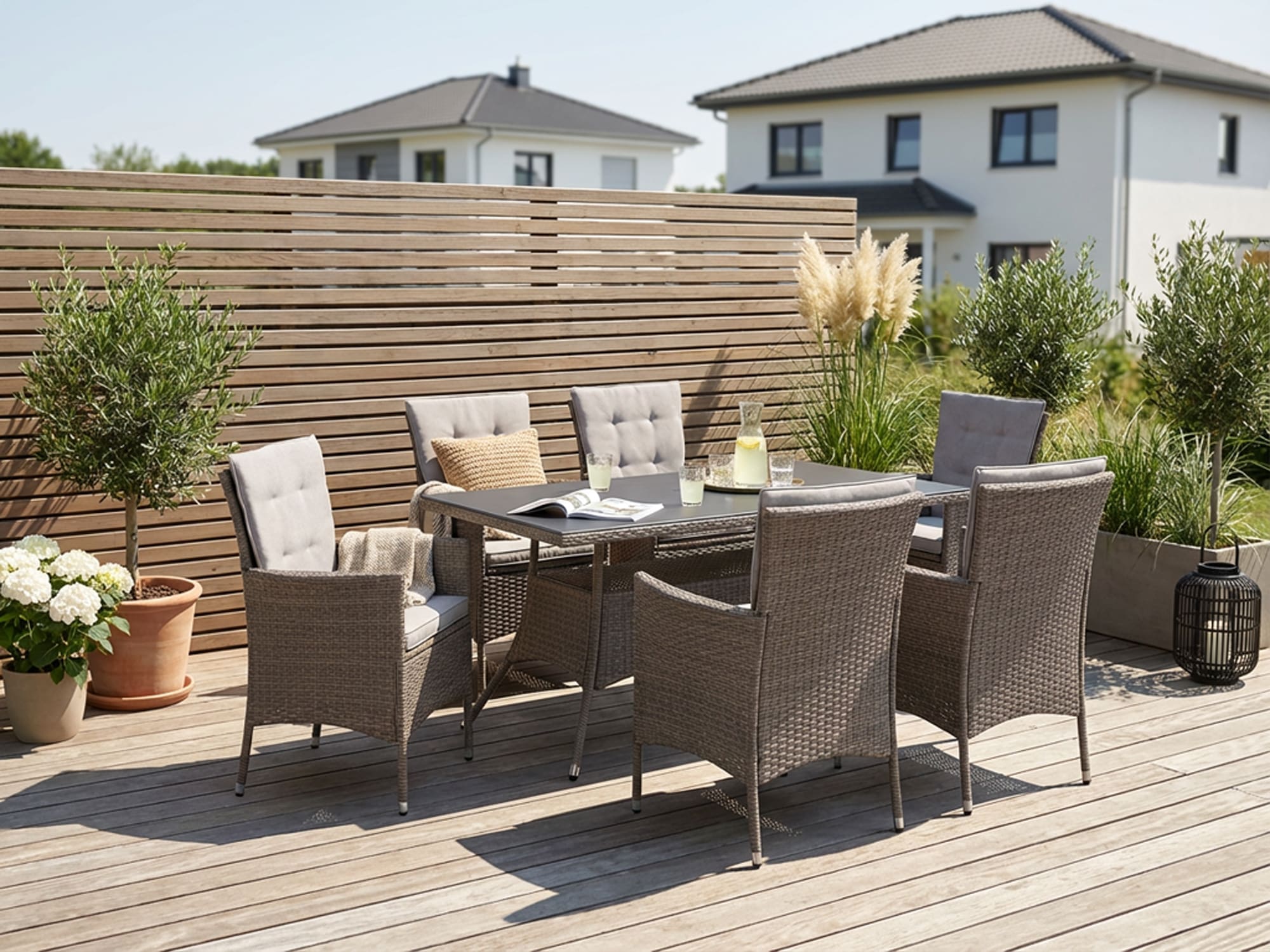 KONIFERA Garten-Essgruppe "Mailand" Set, 6x Sessel, 6x Sitzauflagen, 6x Rüc günstig online kaufen