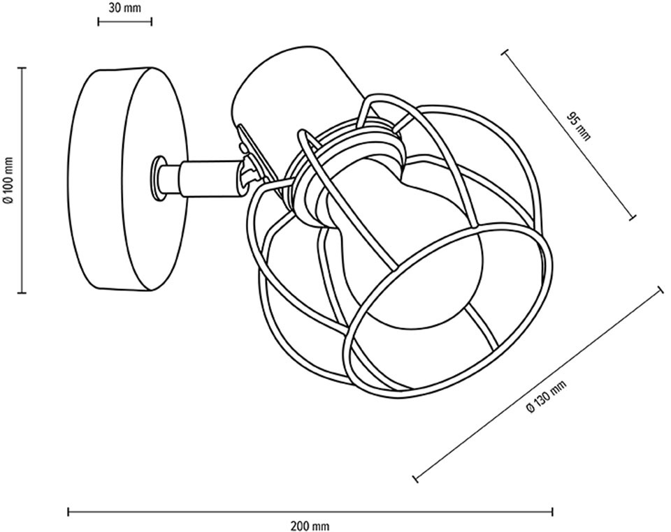 BRITOP LIGHTING Wandleuchte »Phiphi«, 1 flammig, Leuchtmittel E27 | ohne Leuchtmittel-Leuchtmittel wechselbar, Dekorative Leuchte aus Metall, passende LM E27 / exkl., Made in Europe