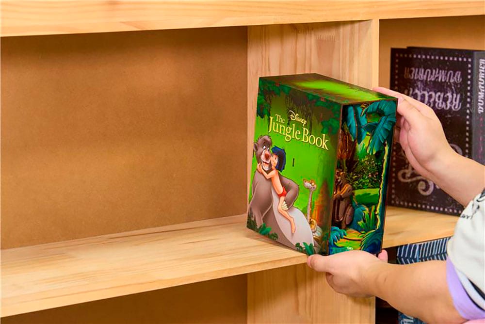 Revell® 3D-Puzzle »Book Nook, Tiny Adventures Disney Das Dschungelbuch«, Buchstütze; mit LED-Beleuchtung