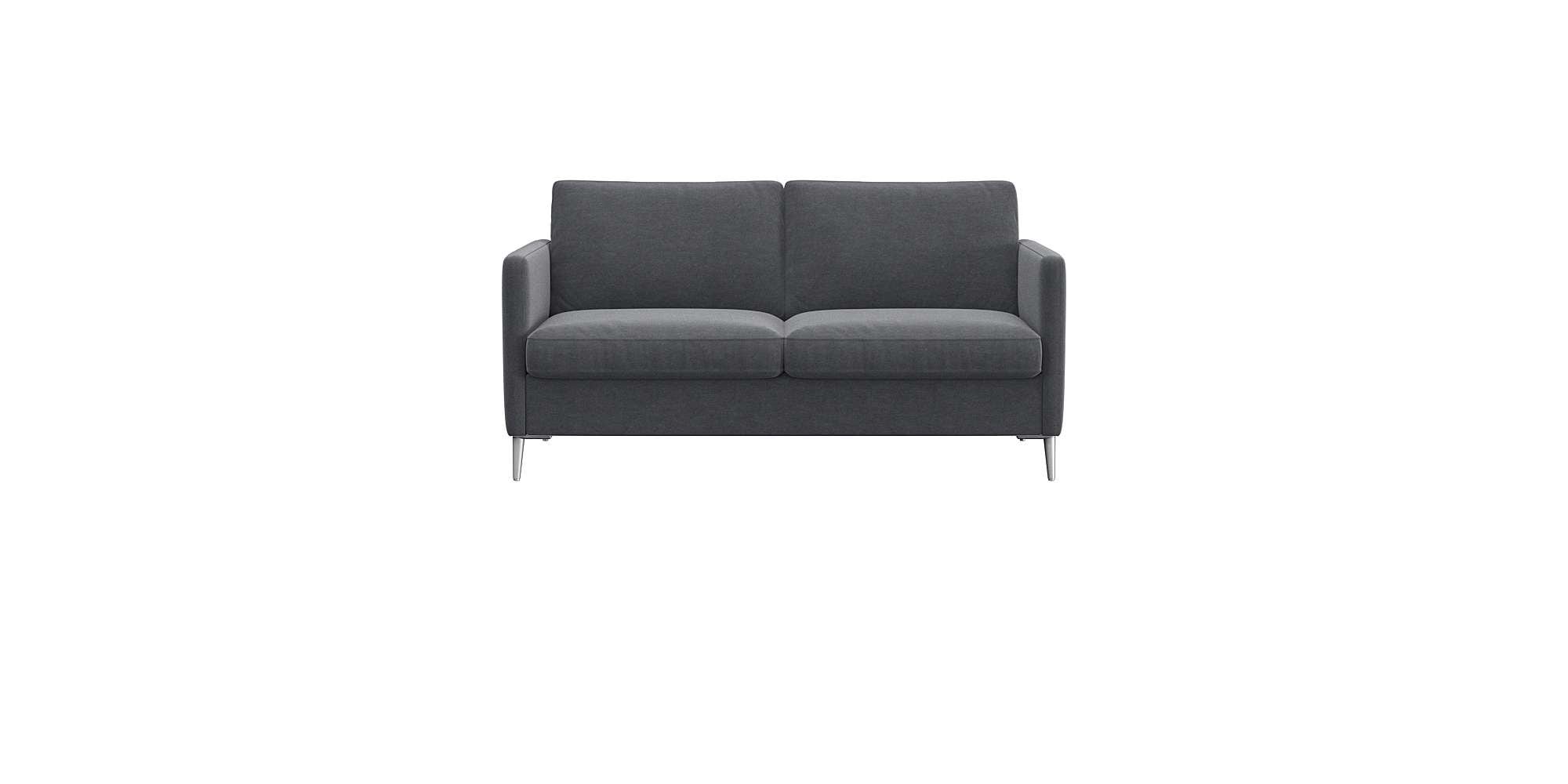 FLEXLUX 2-Sitzer "Fiore, super Sitzkomfort durch Kaltschaum im Sitz" schmale Armlehnen, Füße Alu