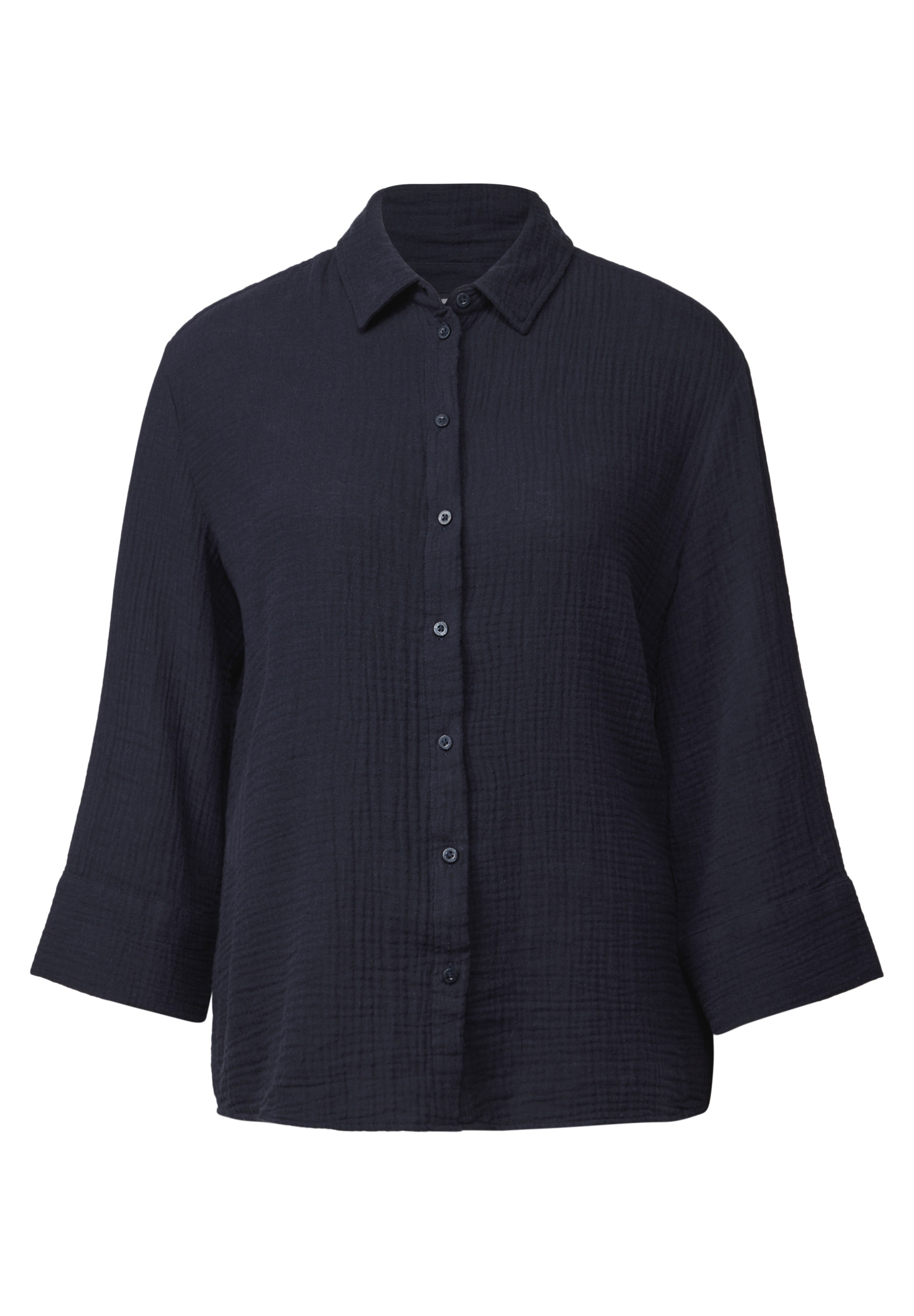 STREET ONE STUDIO Hemdbluse, aus reiner Baumwolle