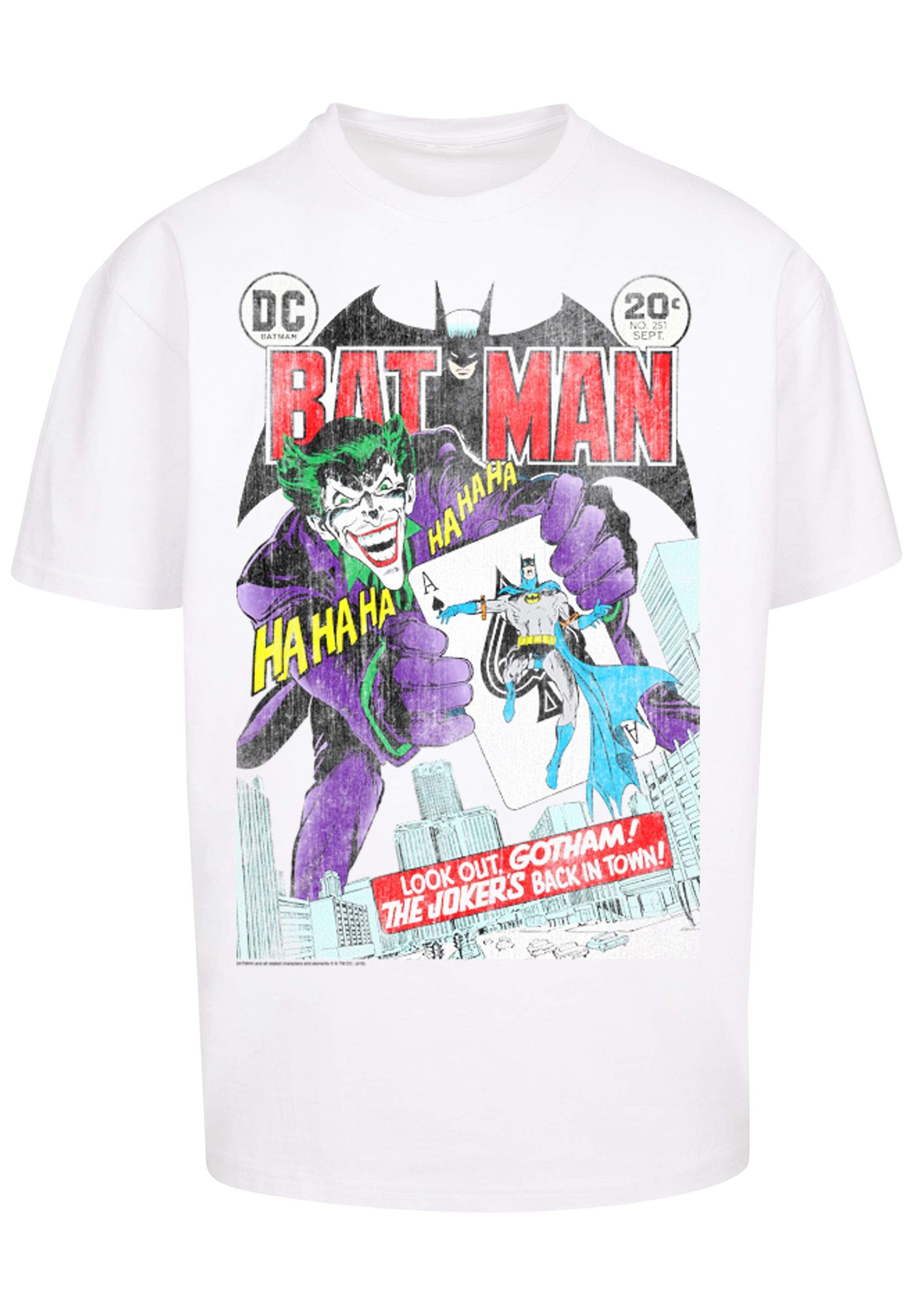 F4NT4STIC T-Shirt »Batman Joker Playing Card Cover«, Print