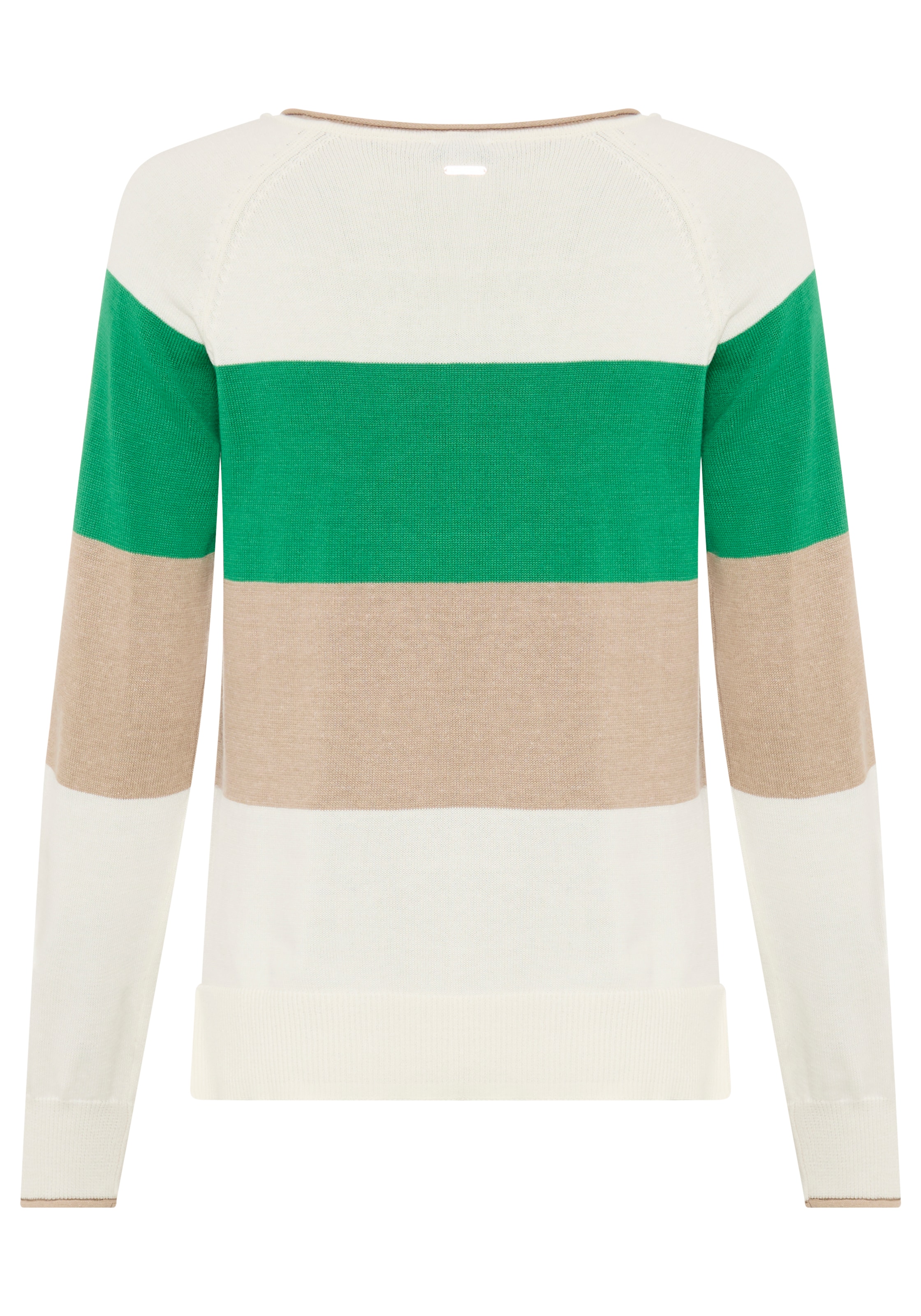 Laura Scott Rundhalspullover leichter Übergangspullover mit modernen Streifen