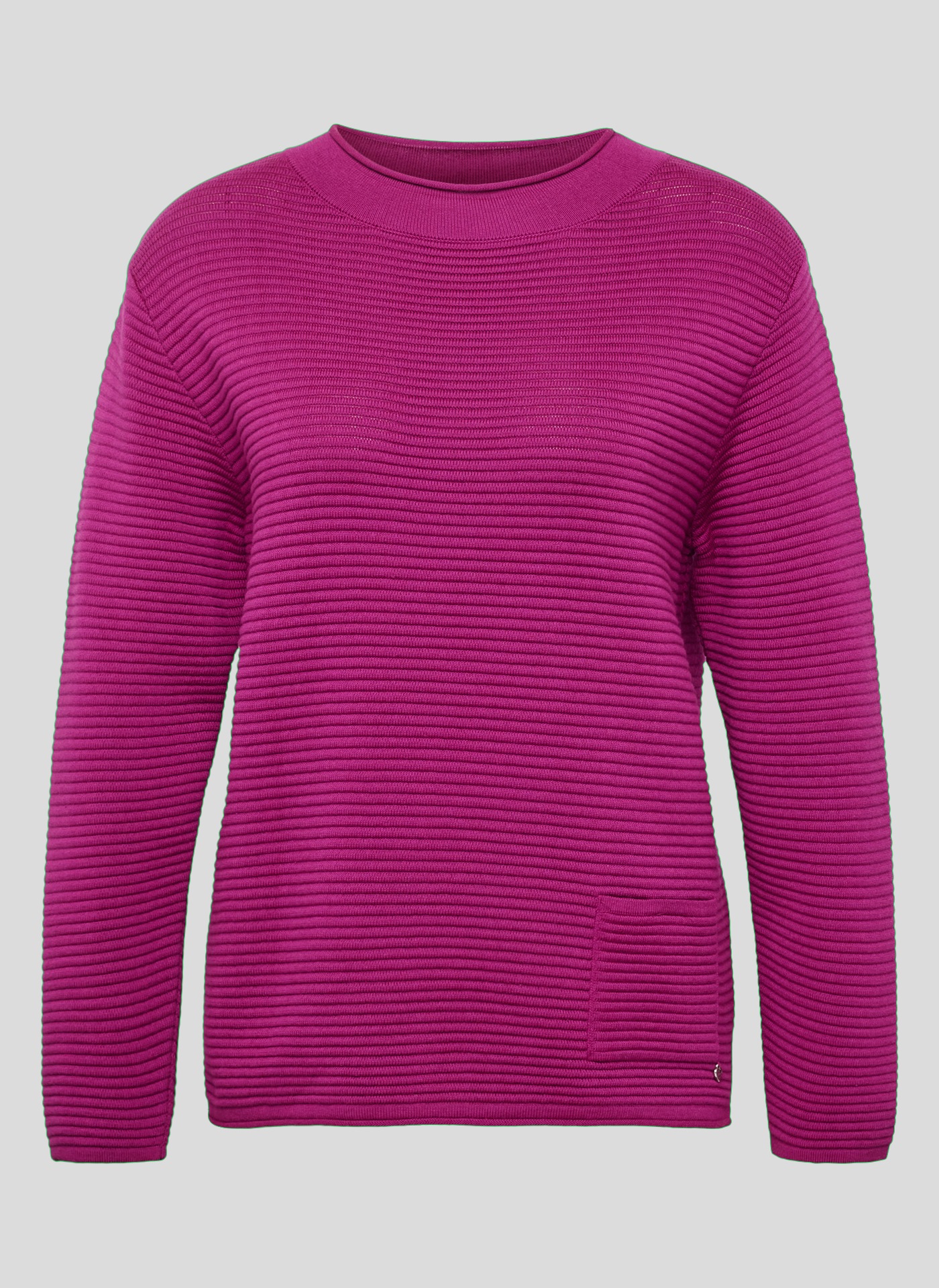 Rabe Strickpullover, mit Rippstruktur und aufgesetzter Tasche