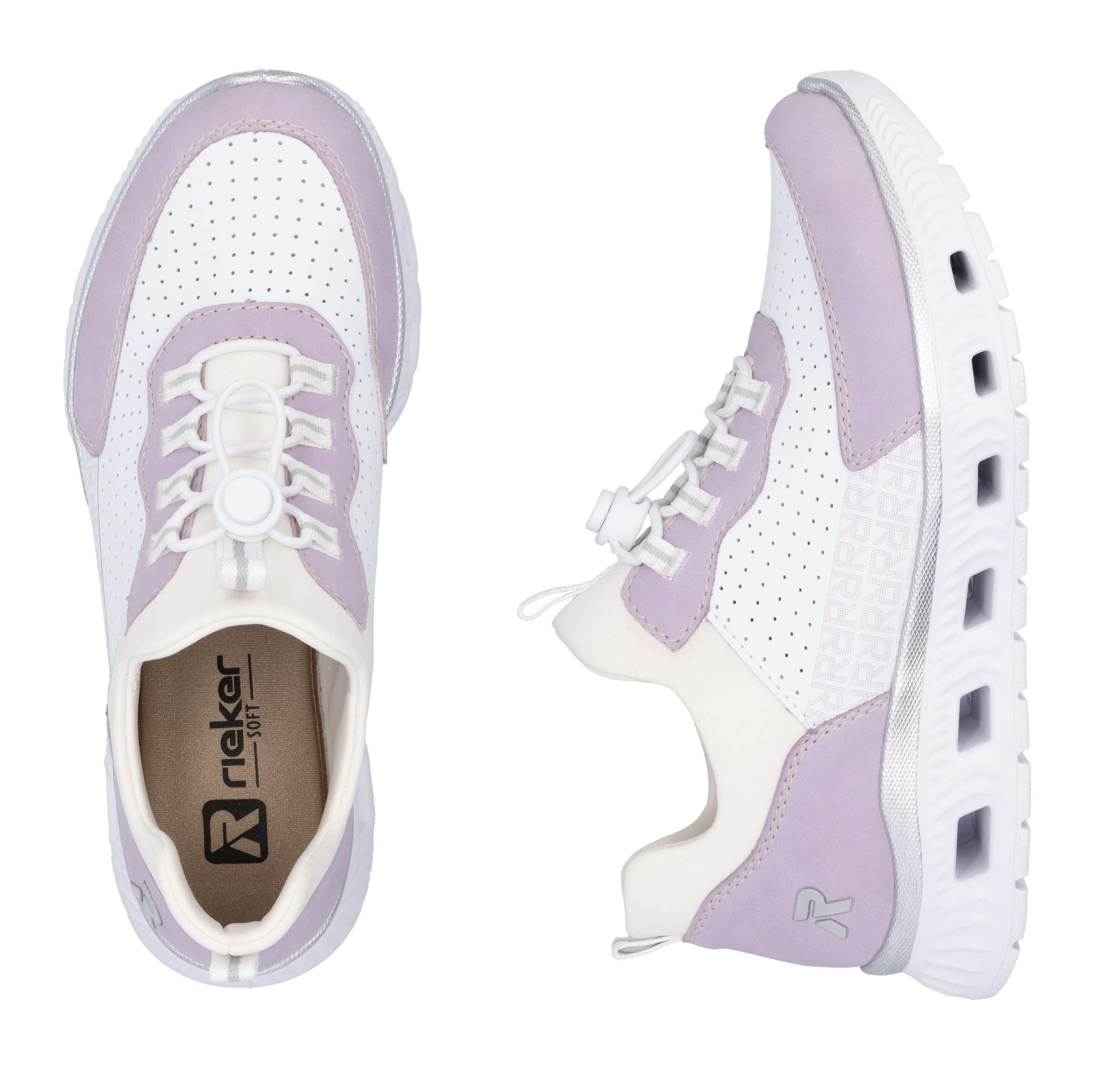 RIEKER Sport Slip-On Sneaker »vegan«, Slipper, Halbschuh, Freizeitsneaker mit MemoSoft-Ausstattung
