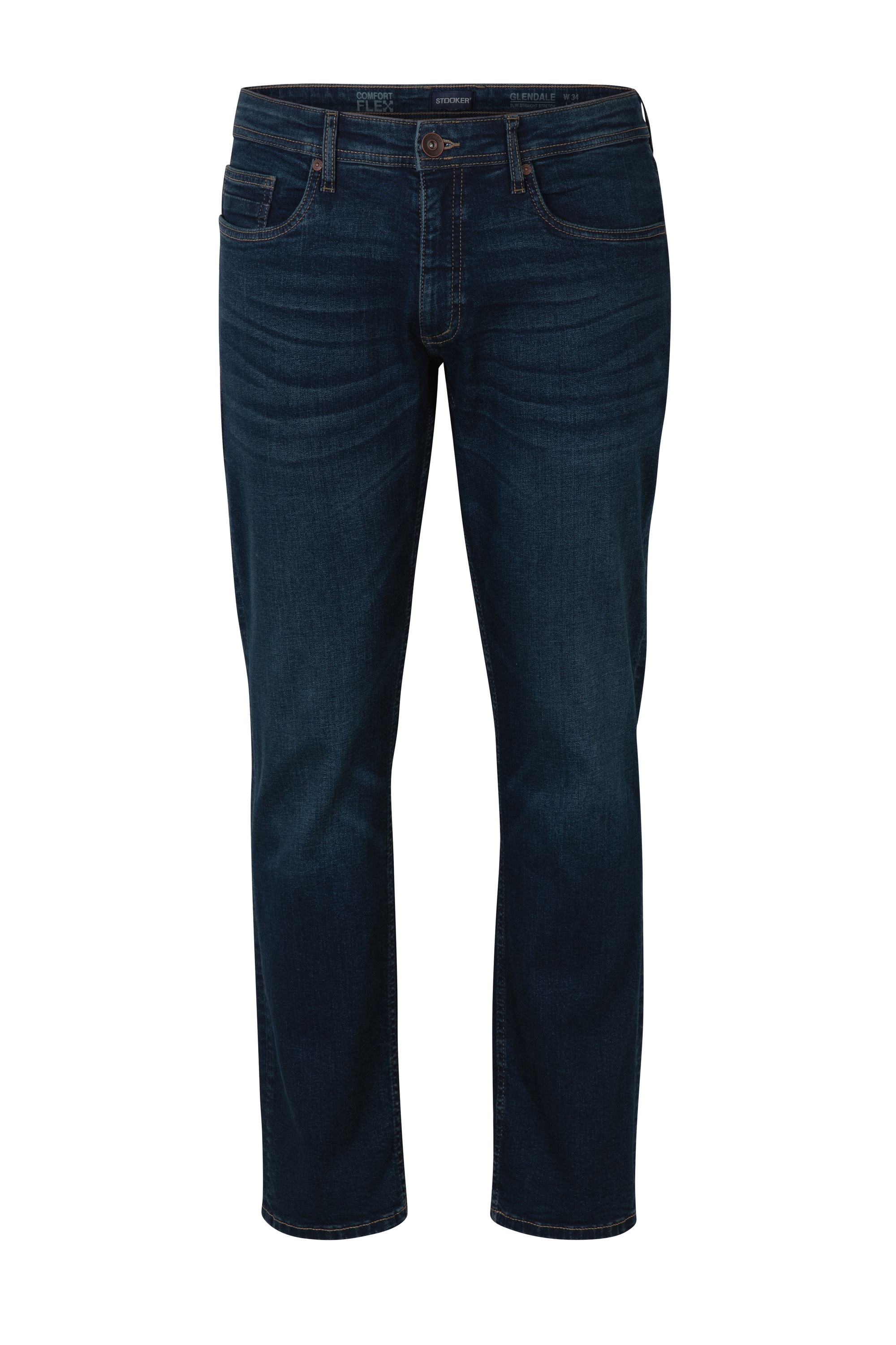 Stooker Men 5-Pocket-Jeans »Glendale Season Slim Straight Fit«, Slim Straight Fit Casual Clean Wash Denim Jeans für Herren