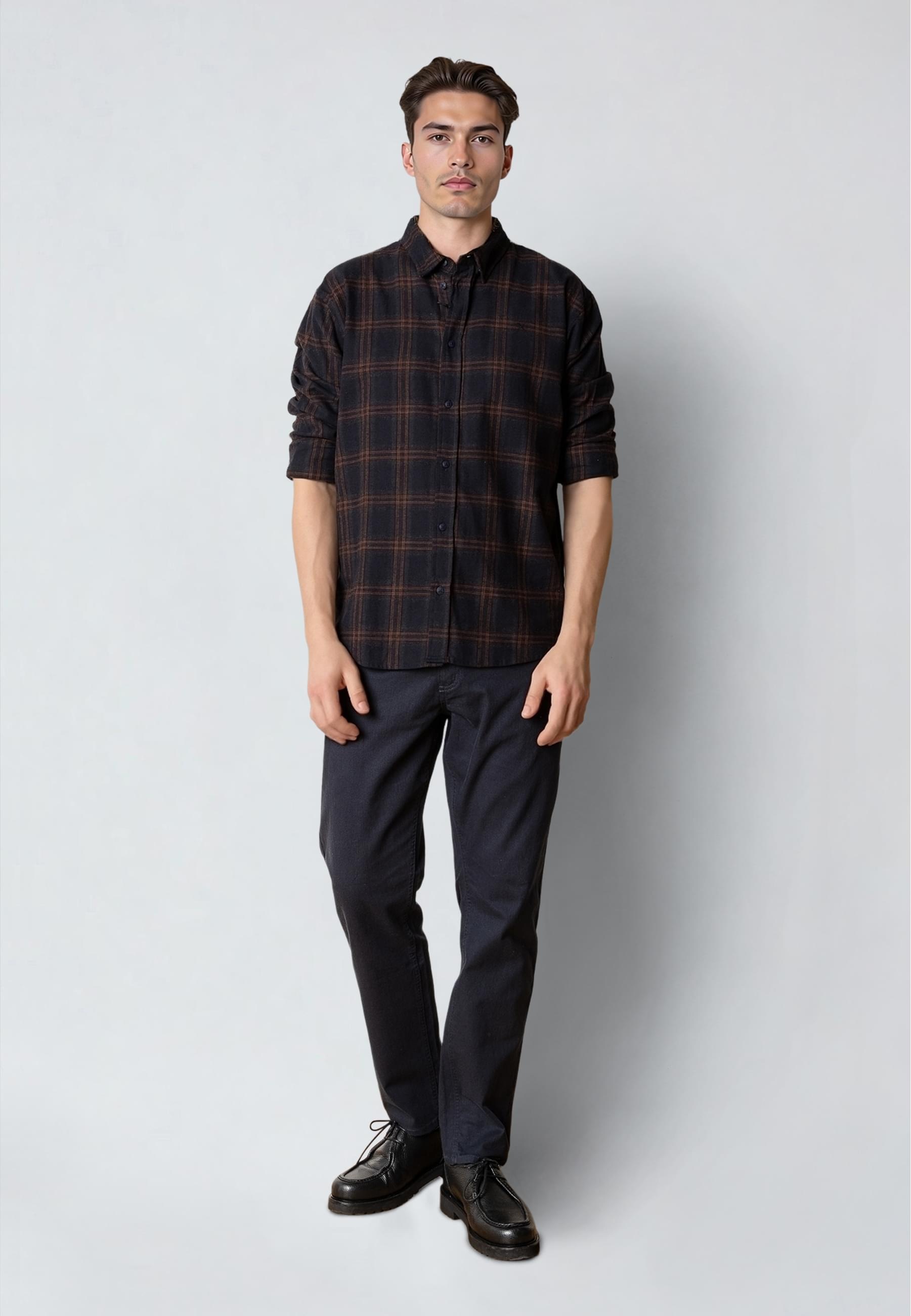 Clean Cut Copenhagen Langarm-Poloshirt »Clean Cut Copenhagen Dylan Checked Flannel Shirt« 1 Stk.