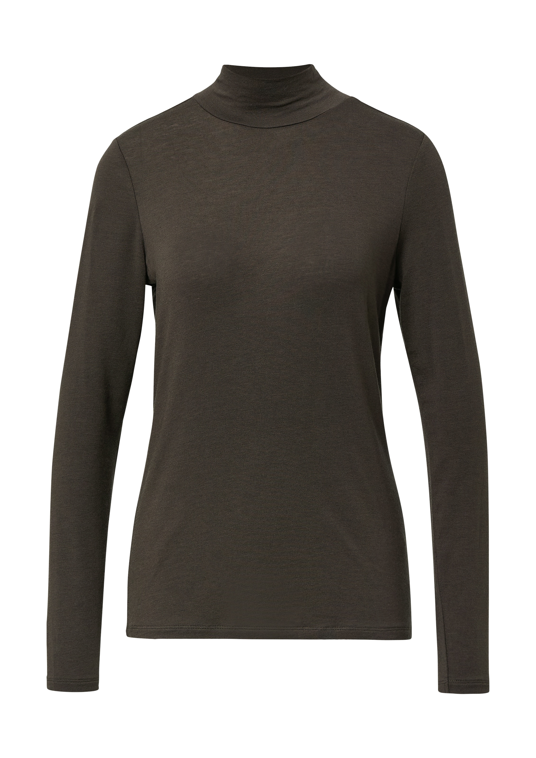 Comma Langarmshirt, aus Woll- und Lyocellmix