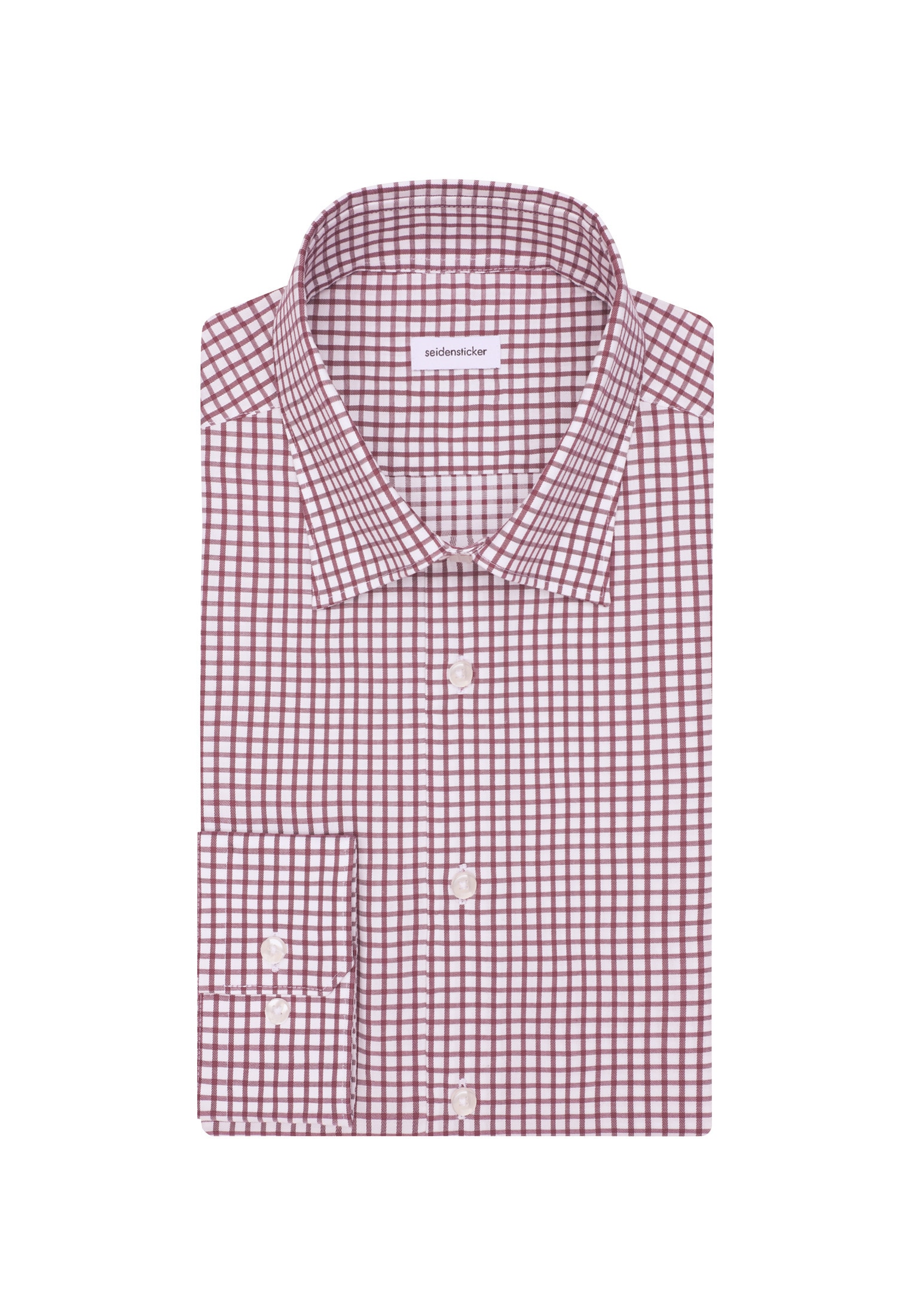 seidensticker Businesshemd »Schwarze Rose«, Slim 1/1 Covered-Button-Down-Kragen Karo