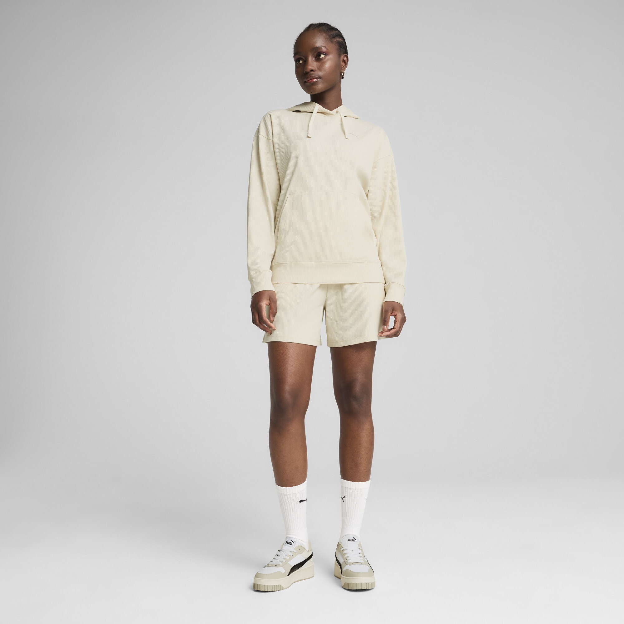 PUMA Hoodie »ESS ELEVATED Bequemer gerippter Hoodie Damen«