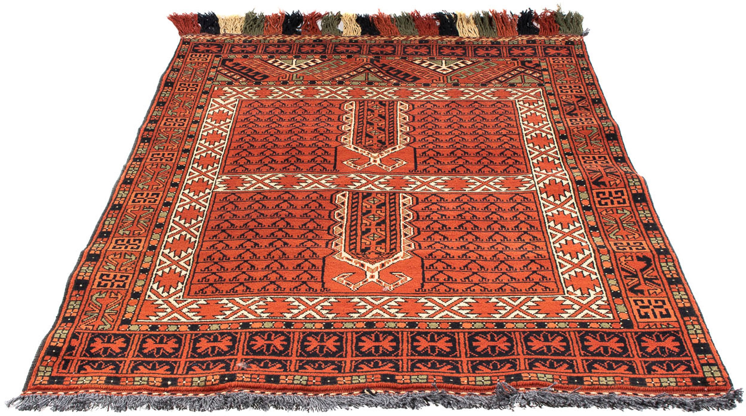 morgenland Orientteppich "Afghan - 174 x 118 cm - rost", rechteckig, 7 mm Höhe, Wohnzimmer, Handgeknüpft, Einzelstück mi