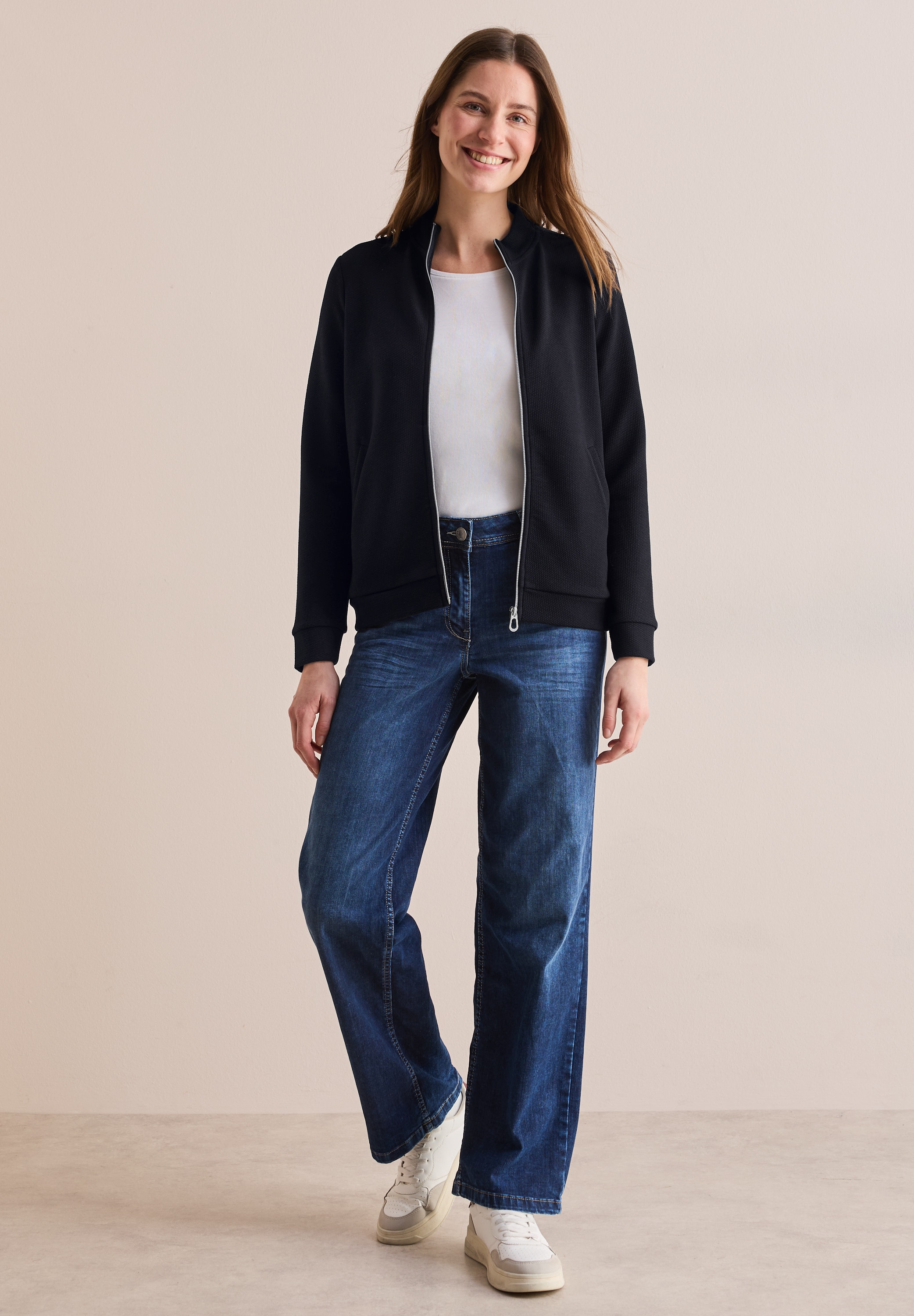Cecil Cardigan, aus elastischem Materialmix