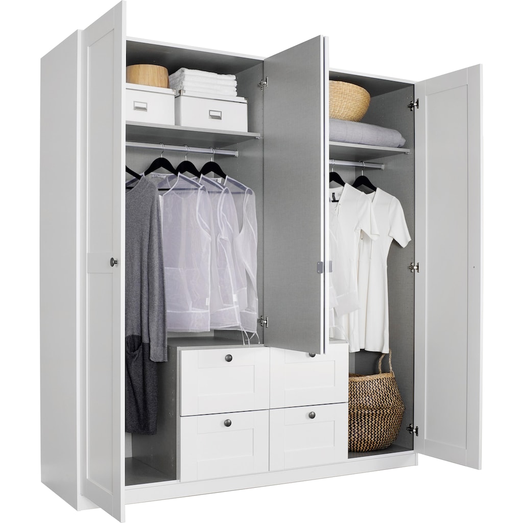 rauch Schrank-Set »Skagen«, (3 St.), Eckschrank, 2- und 4-trg. Schrank mit Schubkästen und Spiegel