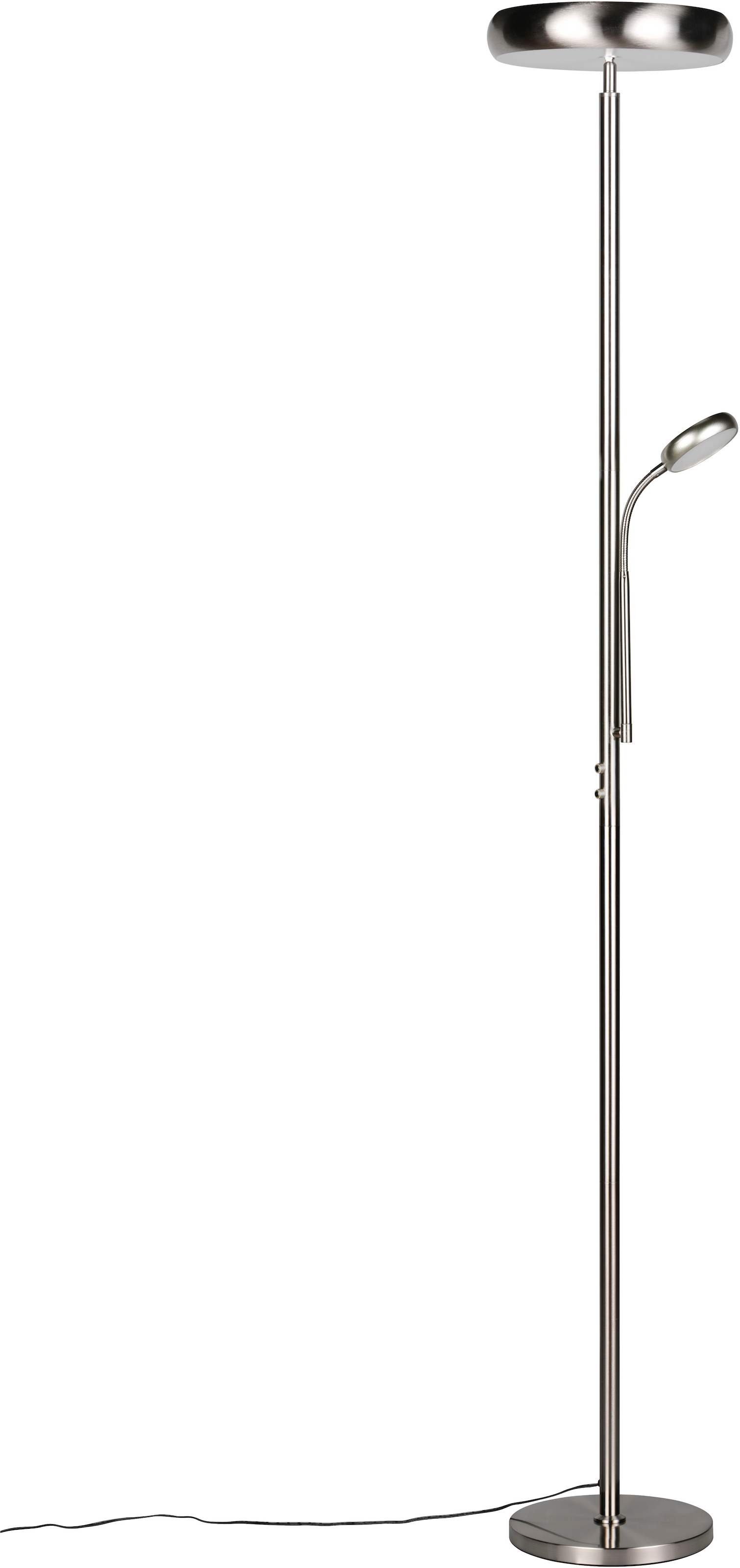 REALITY Leuchten LED Stehlampe »PALERMO, LED Stehleuchte mit Fernbedienung, 27,5W 2000 Lumen CCT« LED-Board 1 Stk. warmweiß - kaltweiß dimmbar, Lichtfarbe einstellbar 3000-6000K warm-/kaltweiß, Höhe 183 cm